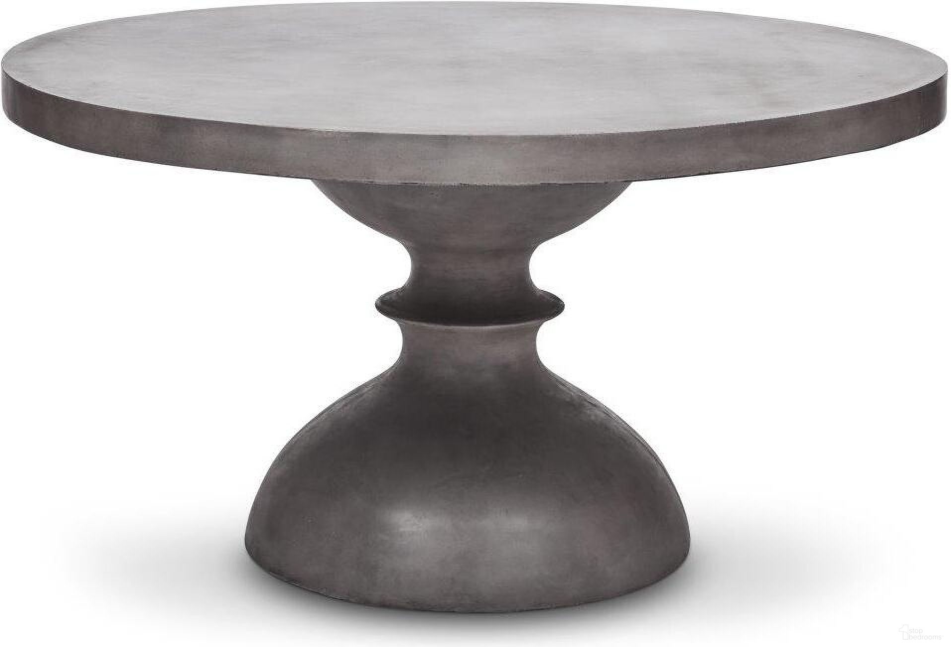 The appearance of Mixx Spindle 59 Inch Round Dining Table In Dark Grey designed by Urbia in the modern / contemporary interior design. This dark grey piece of furniture was selected by 1StopBedrooms from Mixx Collection to add a touch of cosiness and style into your home. Sku: VGS-SPIN-DT-59. Table Base Style: Pedestal. Table Top Shape: Round. Size: 59". Material: Glass Fiber Reinforced Concrete.