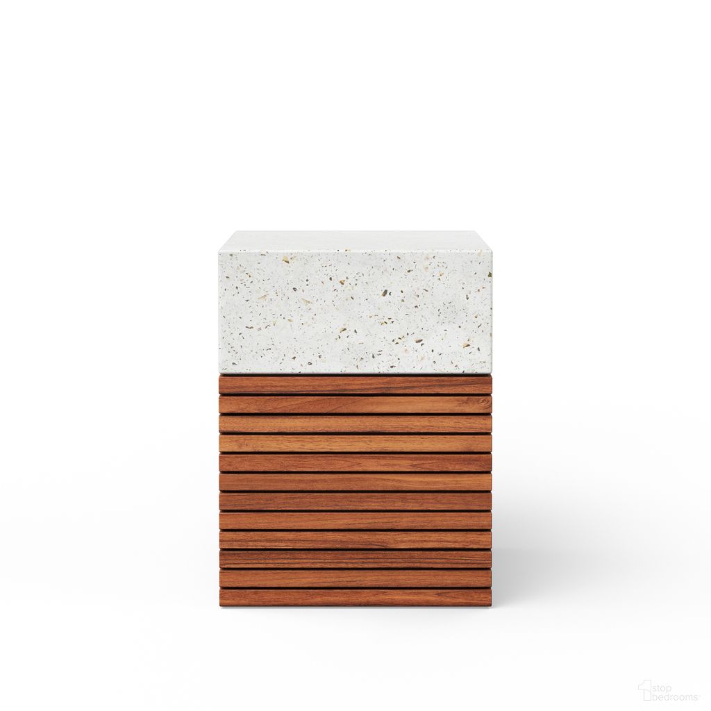 The appearance of Mixx Stecca Alto Stool In Ivory Terrazzo designed by Urbia in the modern / contemporary interior design. This ivory terrazzo piece of furniture  was selected by 1StopBedrooms from Mixx Collection to add a touch of cosiness and style into your home. Sku: VGS-STECC-ALTO-IVTZ1. Material: Glass Fiber Reinforced Concrete.