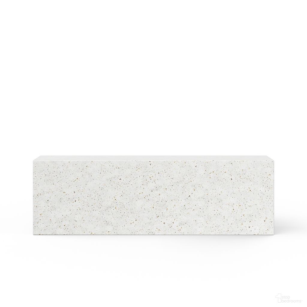 The appearance of Mixx Una 59.75 Inch Bench In Ivory Terrazzo designed by Urbia in the modern / contemporary interior design. This ivory terrazzo piece of furniture  was selected by 1StopBedrooms from Mixx Collection to add a touch of cosiness and style into your home. Sku: VGS-UNA-BENCH60-IVTZ1. Material: Glass Fiber Reinforced Concrete.