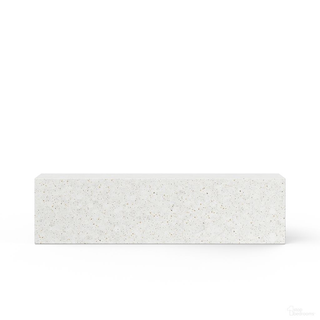 The appearance of Mixx Una 70.75 Inch Bench In Ivory Terrazzo designed by Urbia in the modern / contemporary interior design. This ivory terrazzo piece of furniture  was selected by 1StopBedrooms from Mixx Collection to add a touch of cosiness and style into your home. Sku: VGS-UNA-BENCH-IVTZ1. Material: Glass Fiber Reinforced Concrete.