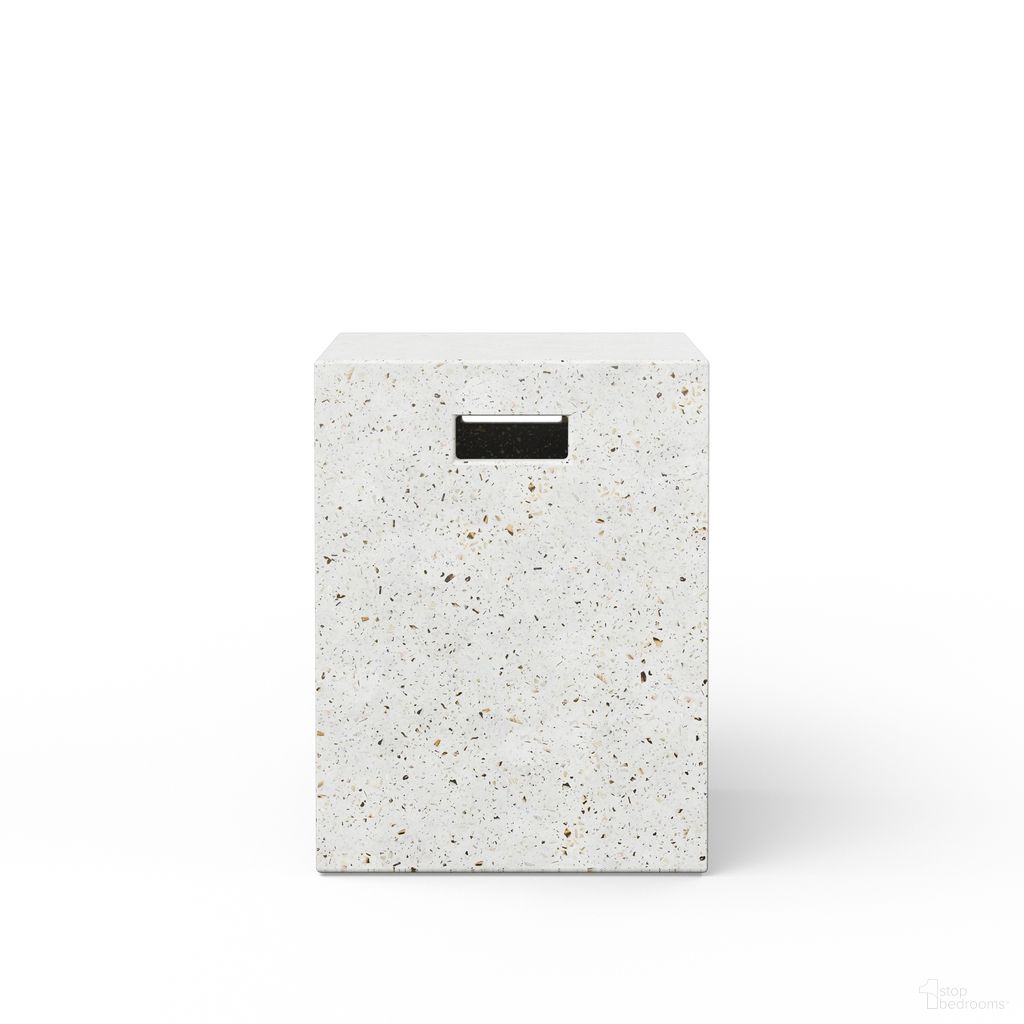 The appearance of Mixx Una Stool In Ivory Terrazzo designed by Urbia in the modern / contemporary interior design. This ivory terrazzo piece of furniture was selected by 1StopBedrooms from Mixx Collection to add a touch of cosiness and style into your home. Sku: VGS-UNA-STOOL-IVTZ1. Material: Glass Fiber Reinforced Concrete.