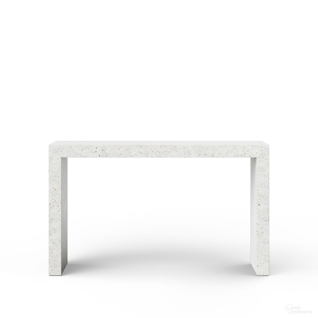 The appearance of Mixx You Console In Ivory Terrazzo designed by Urbia in the modern / contemporary interior design. This ivory terrazzo piece of furniture was selected by 1StopBedrooms from Mixx Collection to add a touch of cosiness and style into your home. Sku: VGS-YOU-CONSOLE-IVTZ1. Material: Glass Fiber Reinforced Concrete.