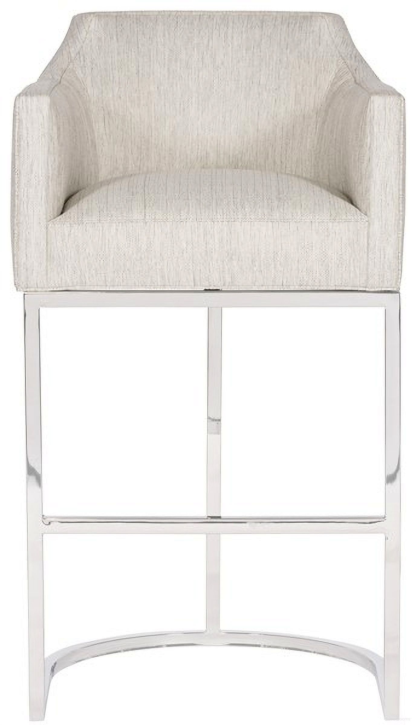 The appearance of Ian Barrel Base Bar Stool In Nickel designed by Vanguard Furniture in the transitional interior design. This nickel piece of furniture was selected by 1StopBedrooms from Ian Collection to add a touch of cosiness and style into your home. Sku: T1V69-BS. Material: Metal.