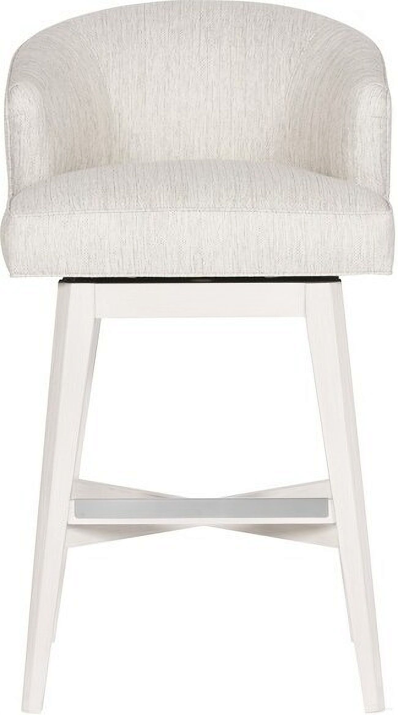 The appearance of Charley Swivel Base Bar Stool In Cream designed by Vanguard Furniture in the transitional interior design. This cream piece of furniture was selected by 1StopBedrooms from Charley Collection to add a touch of cosiness and style into your home. Sku: T4V67-BS. Material: Wood.