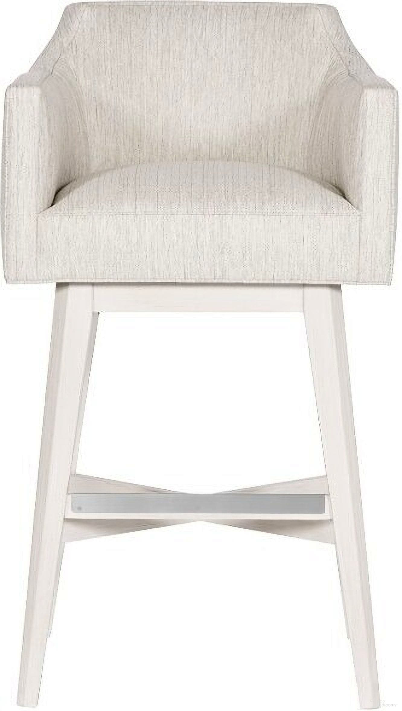 The appearance of Ian Swivel Base Bar Stool In Cream designed by Vanguard Furniture in the transitional interior design. This cream piece of furniture was selected by 1StopBedrooms from Ian Collection to add a touch of cosiness and style into your home. Sku: T4V69-BS. Material: Wood.