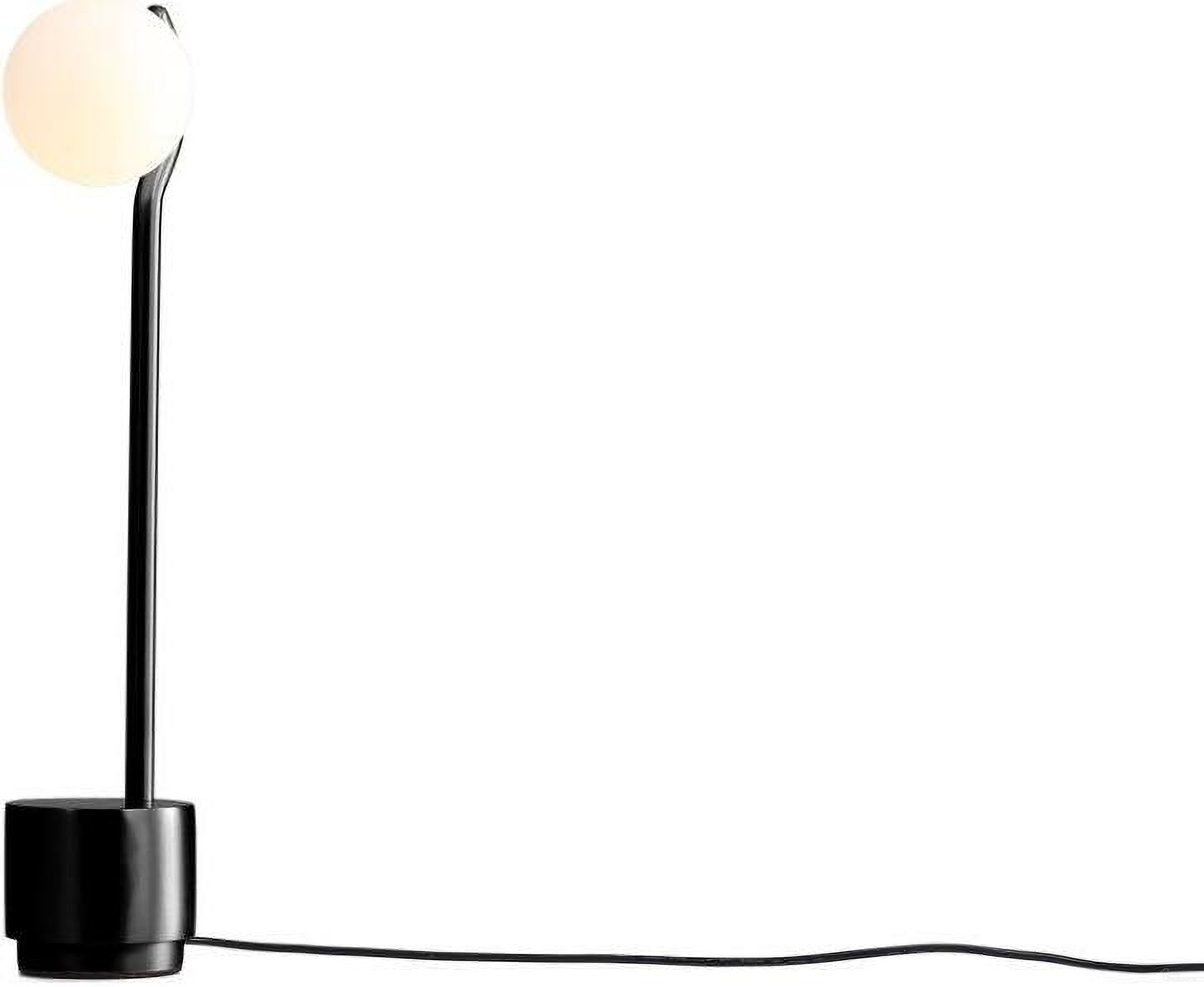 Pluto Glass And Matte Black Table Lamp