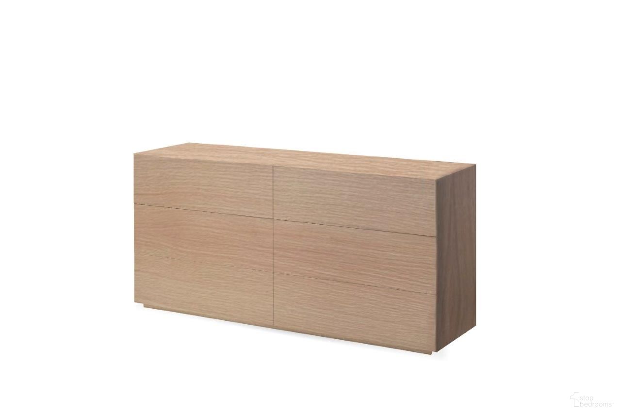 The appearance of Vex White Oak No Extension Double Dresser designed by Mobital in the modern / contemporary interior design. This oak piece of furniture was selected by 1StopBedrooms from Vex Collection to add a touch of cosiness and style into your home. Sku: DRE-VEX9-WOAK-INE. Material: MDF.