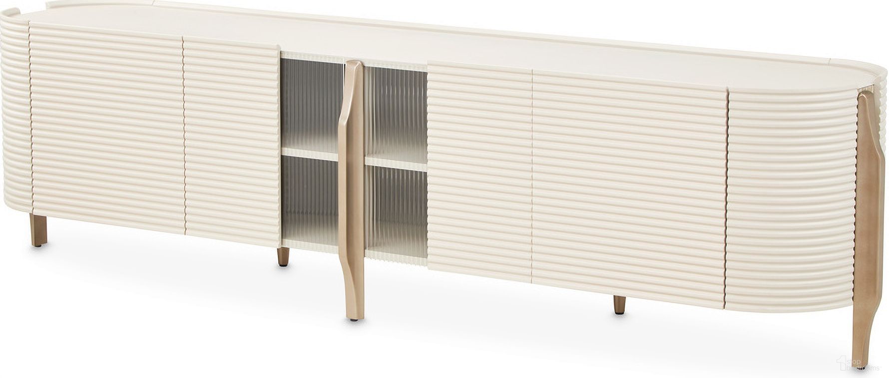The appearance of Mod Dream Media Cabinet In Rich Champagne designed by Michael Amini in the modern / contemporary interior design. This rich champagne piece of furniture was selected by 1StopBedrooms from Mod Dream Collection to add a touch of cosiness and style into your home. Sku: LFR-MDRM081-142. Material: MDF.