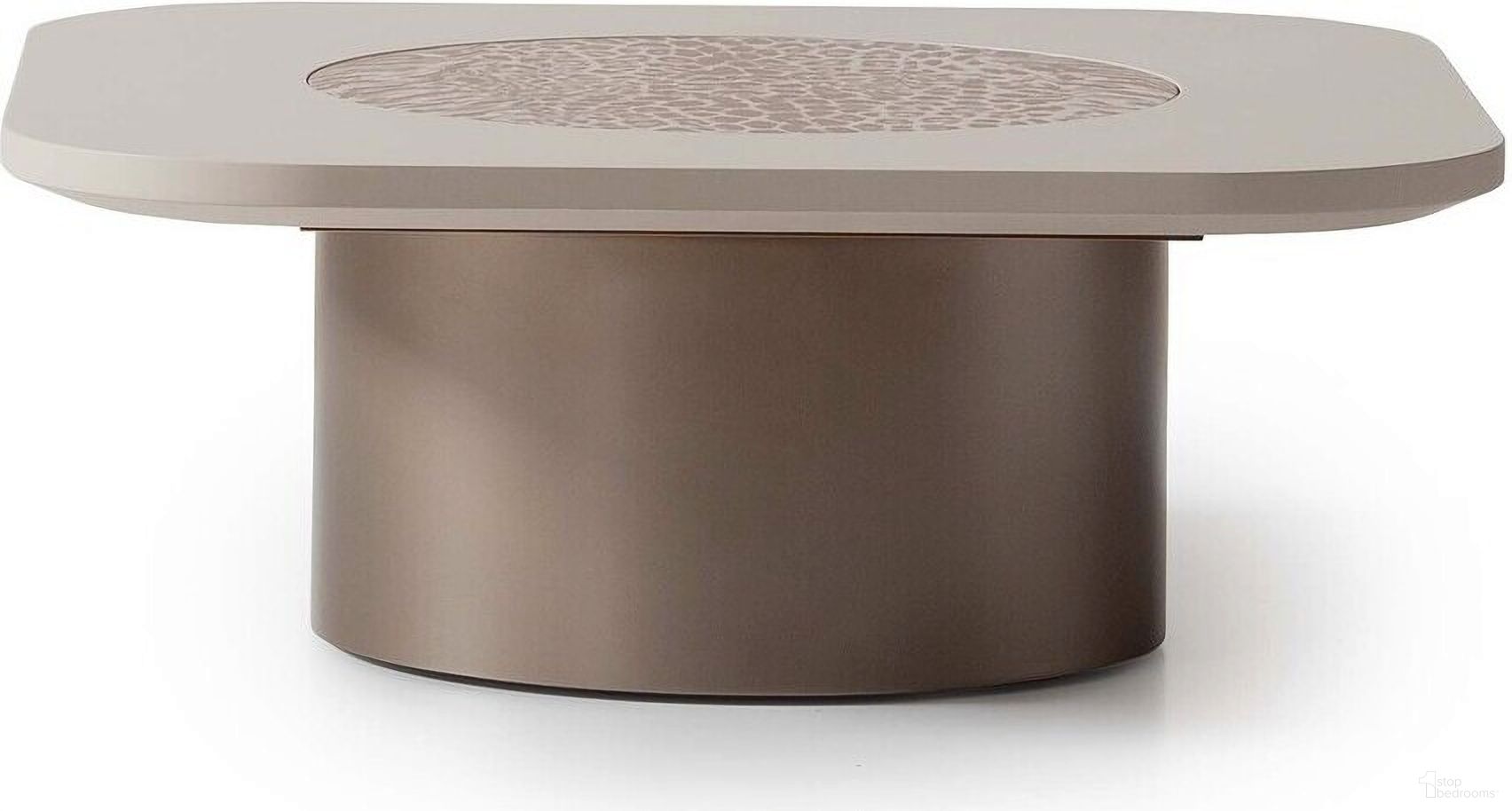 Mod Dream Short Cocktail Table In Rich Champagne