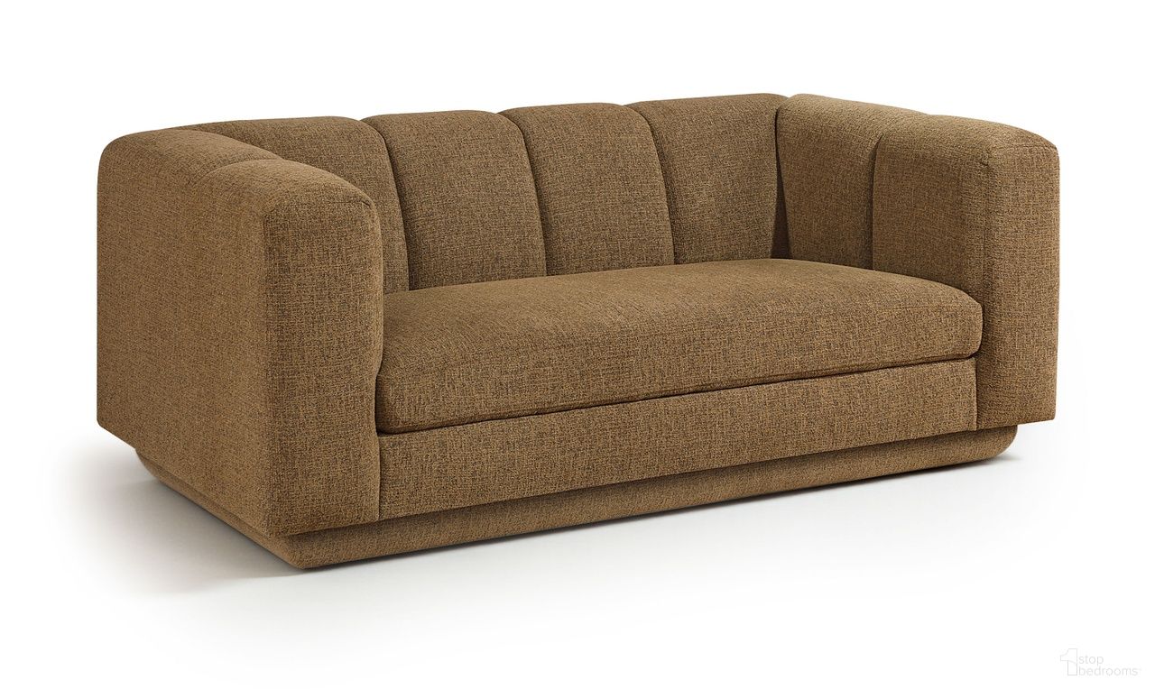 The appearance of Modari 70.25 Inch Fabric Upholstered Loveseat In Brown designed by Meridian in the modern / contemporary interior design. This brown piece of furniture was selected by 1StopBedrooms from Modari Collection to add a touch of cosiness and style into your home. Sku: 143Brown-L. Material: Eucalyptus.