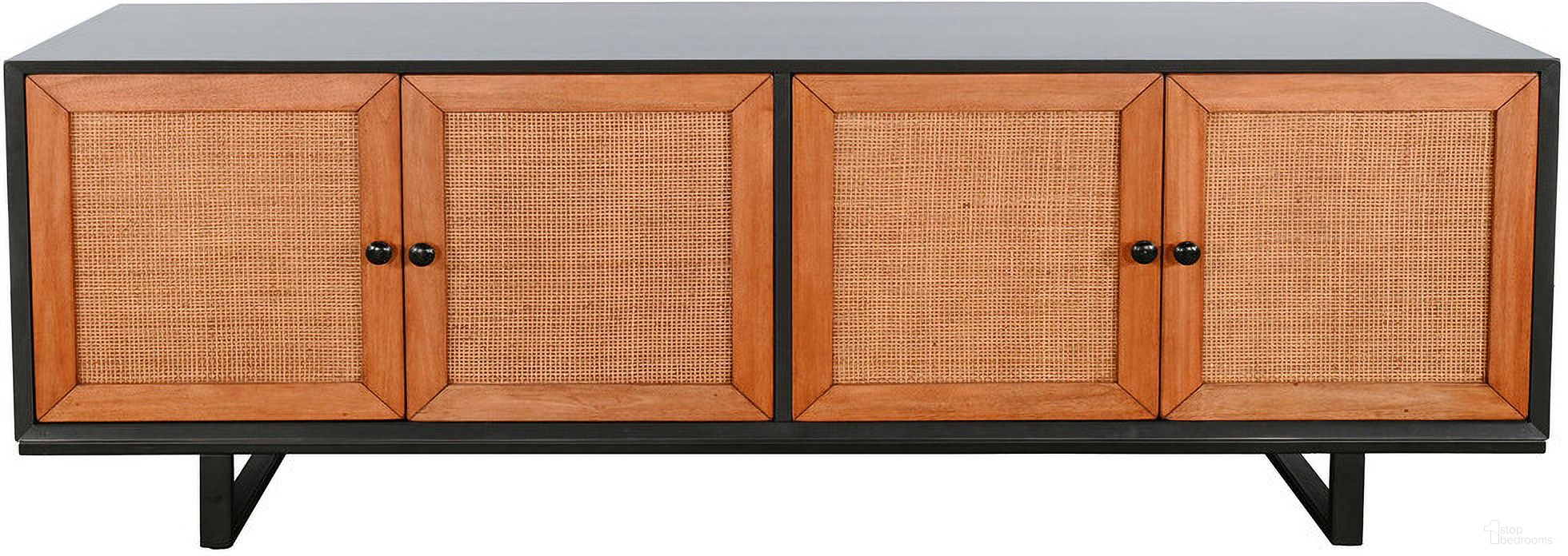 Modern Accent Cabinet In Black Magic