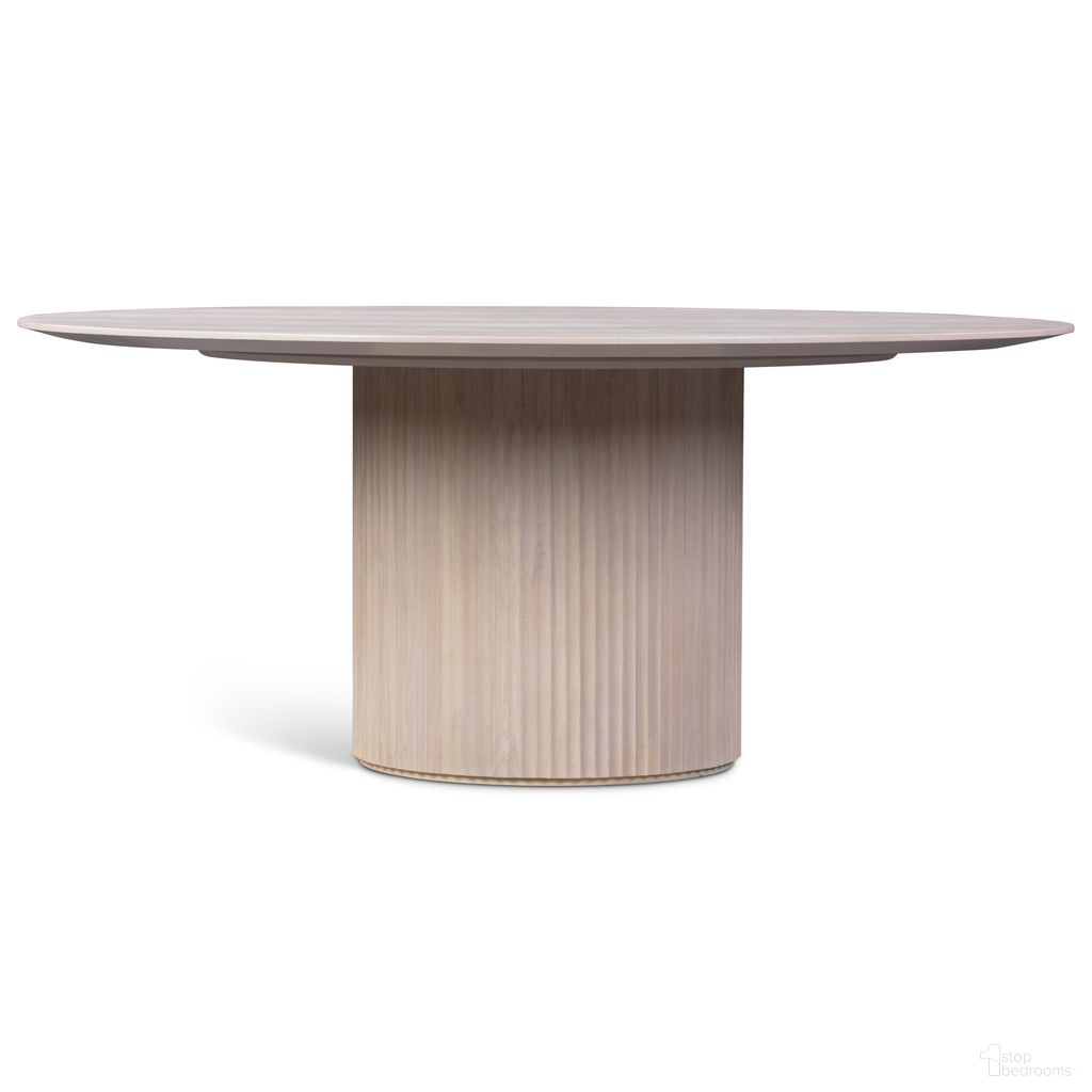 Modern Brazilian Atenas Round Dining Table In Nevoa Frame