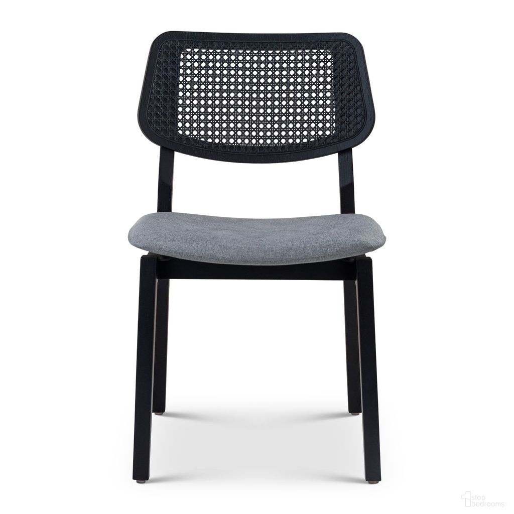 The appearance of Modern Brazilian Beth Cane Side Chair In Essence Grey and Ebano designed by Urbia in the modern / contemporary interior design. This essence grey/ebano piece of furniture  was selected by 1StopBedrooms from Modern Brazilian Collection to add a touch of cosiness and style into your home. Sku: BSM-208023-10. Material: Fabric. Chair Type: Side Chair.