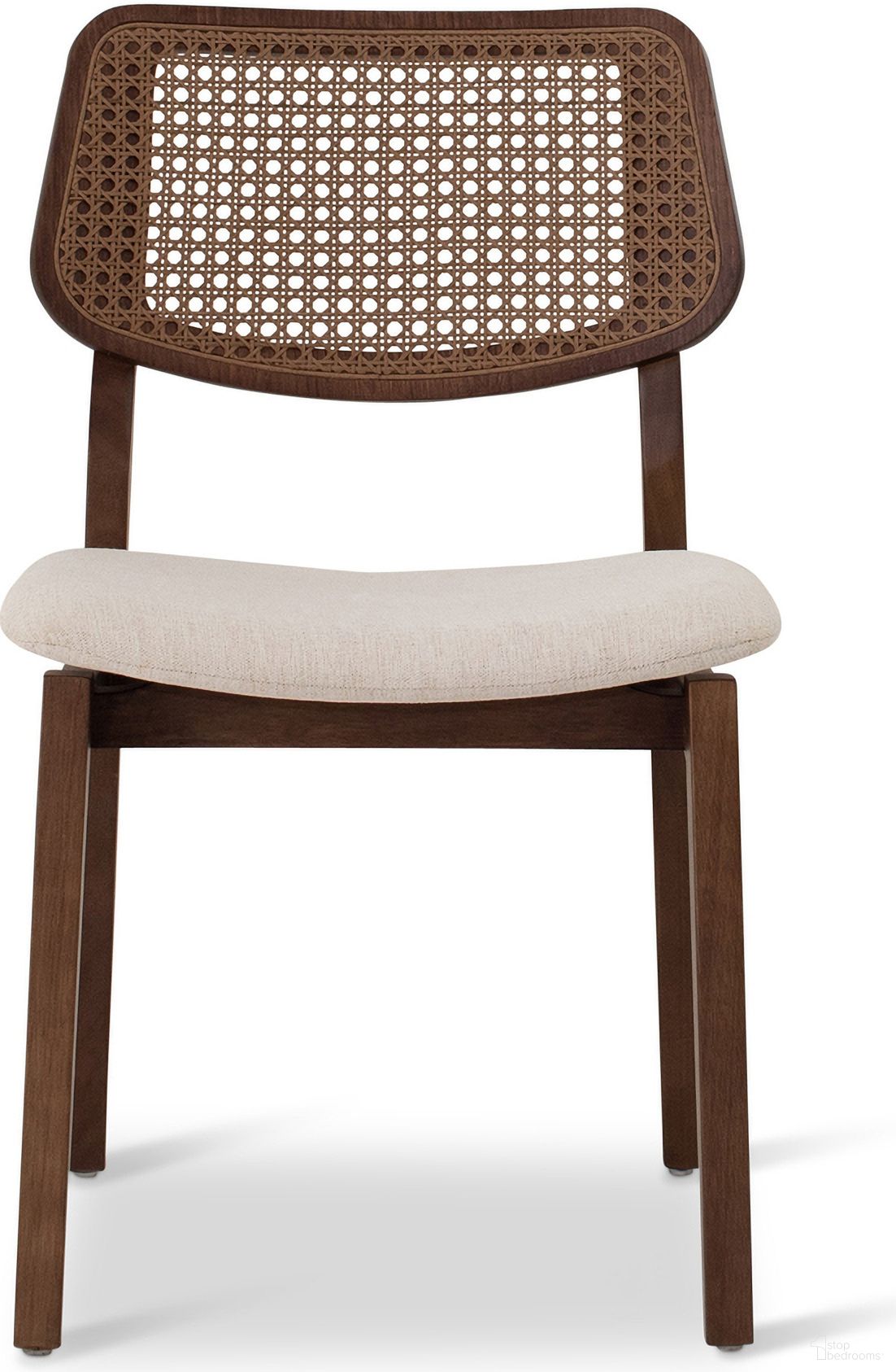 The appearance of Modern Brazilian Beth Cane Side Chair In Medley Ivory Seat, Nogal Frame and Nogal Cane Webbing designed by Urbia in the modern / contemporary interior design. This nogal piece of furniture was selected by 1StopBedrooms from Modern Brazilian Collection to add a touch of cosiness and style into your home. Sku: BSM-208023-08. Material: Fabric. Chair Type: Side Chair.