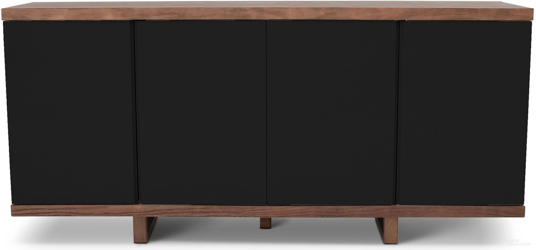 The appearance of Modern Brazilian Copany Buffet In Nogal Frame and Black Doors designed by Urbia in the modern / contemporary interior design. This black piece of furniture was selected by 1StopBedrooms from Modern Brazilian Collection to add a touch of cosiness and style into your home. Sku: BSM-208186-02. Material: Lacquer.