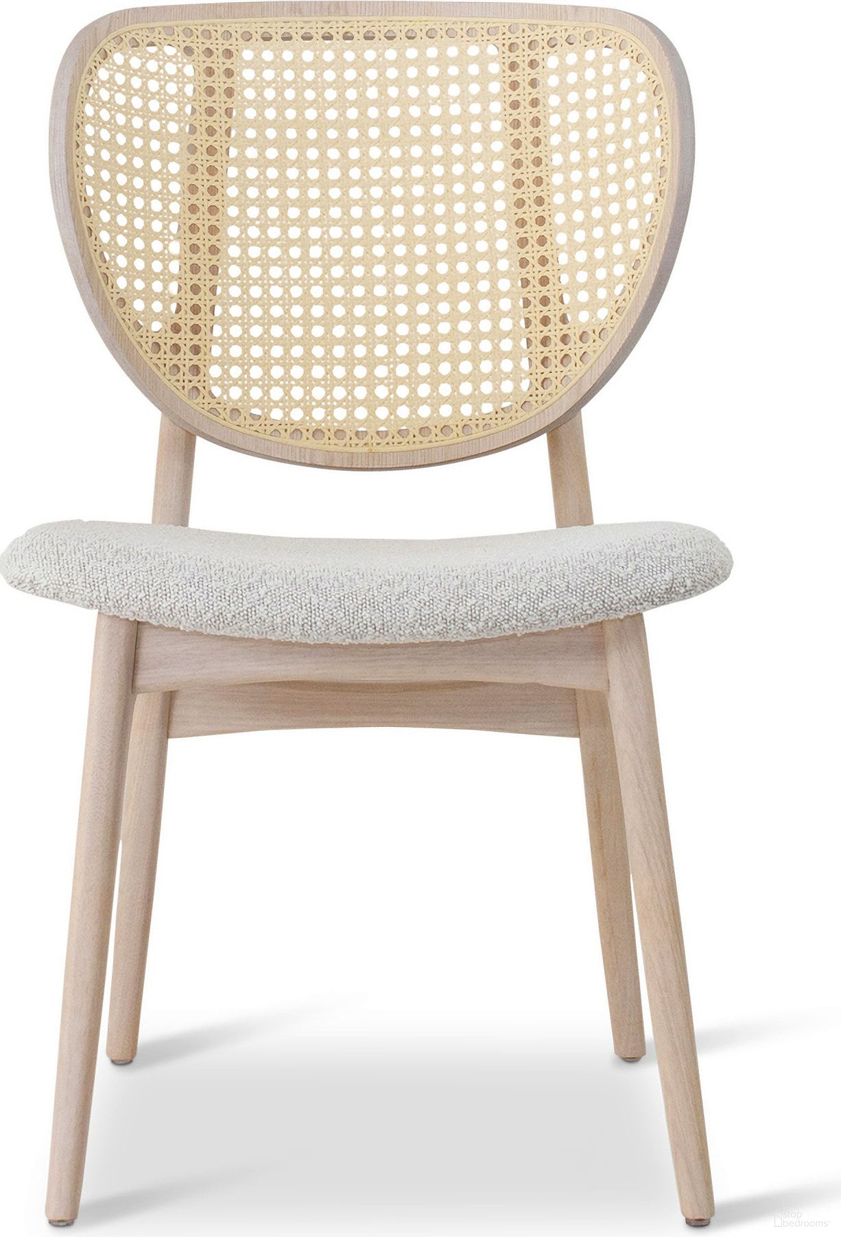 The appearance of Modern Brazilian Joelma Cane Side Chair In Boucle Crafted Glaze Seat, Nevoa Frame and Natural Cane Webbing designed by Urbia in the modern / contemporary interior design. This natural piece of furniture was selected by 1StopBedrooms from Modern Brazilian Collection to add a touch of cosiness and style into your home. Sku: BSM-208090-02. Material: Boucle. Chair Type: Side Chair.