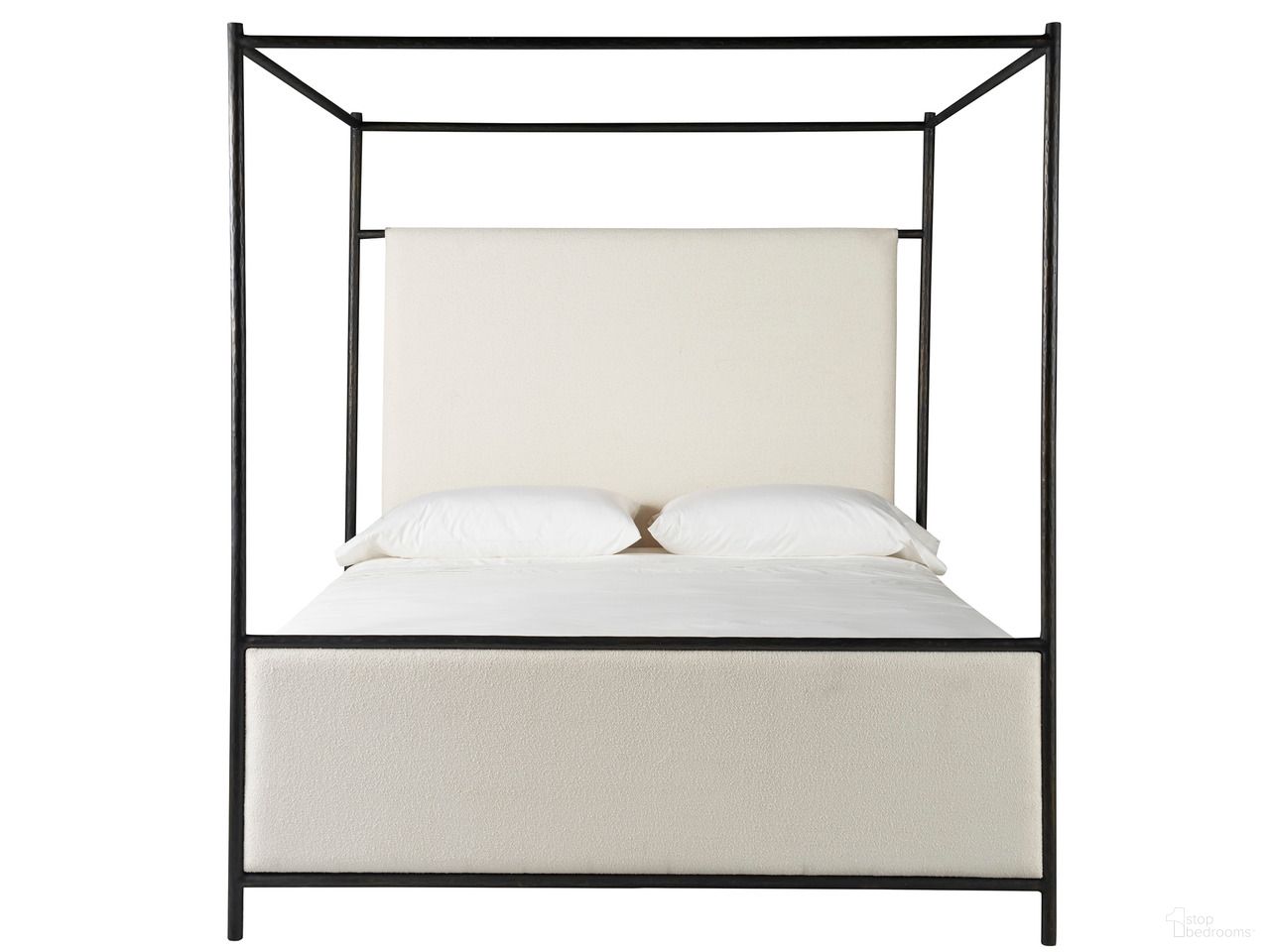 The appearance of Modern Canopy Bed In Bronze designed by Universal in the modern / contemporary interior design. This bronze piece of furniture  was selected by 1StopBedrooms from Modern Collection to add a touch of cosiness and style into your home. Sku: U365290B. Bed Type: Canopy Bed. Material: Metal.