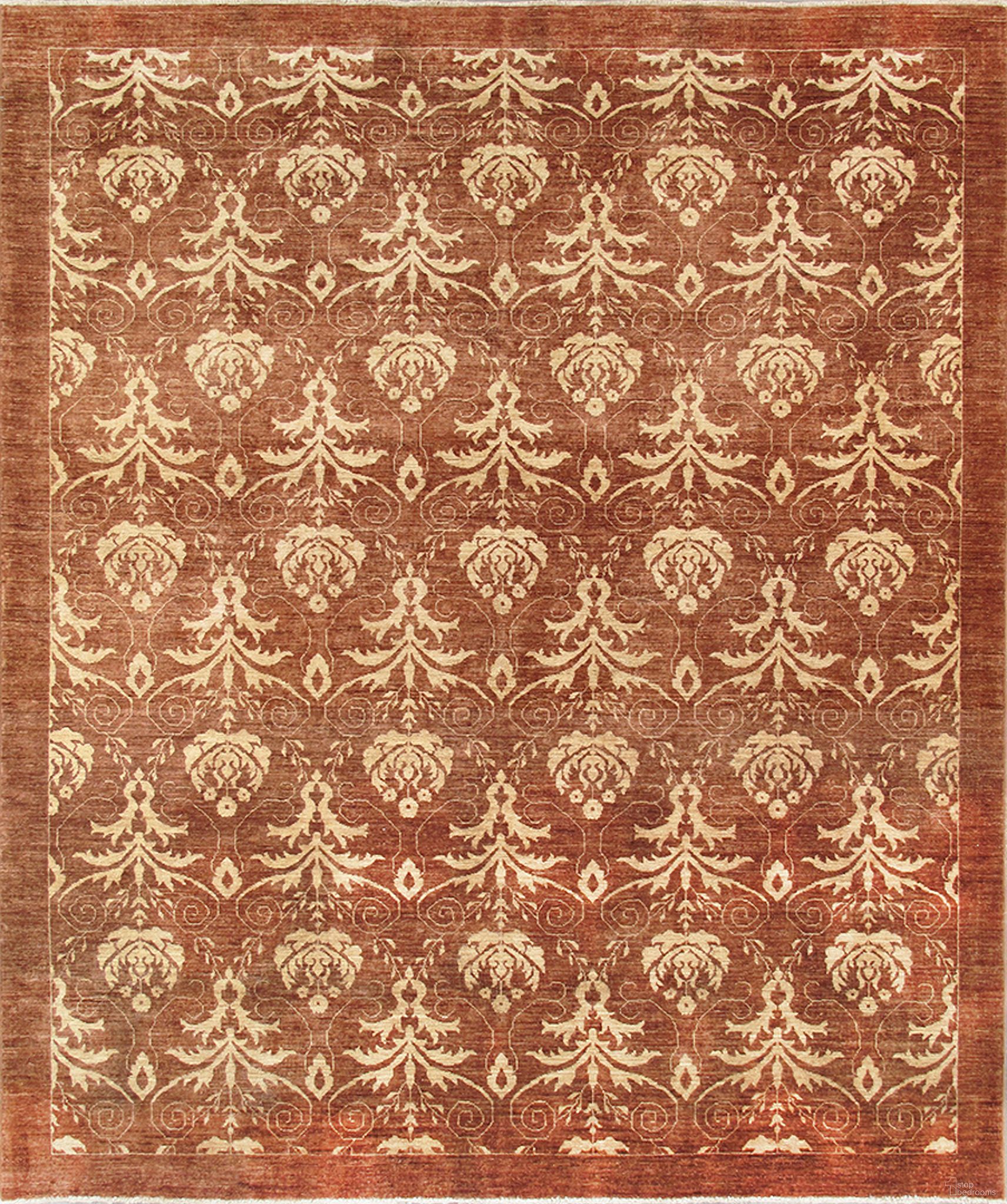Modern Collection Hand-Knotted Lamb's Wool Runner 8' 1" x 9' 7" In Brown