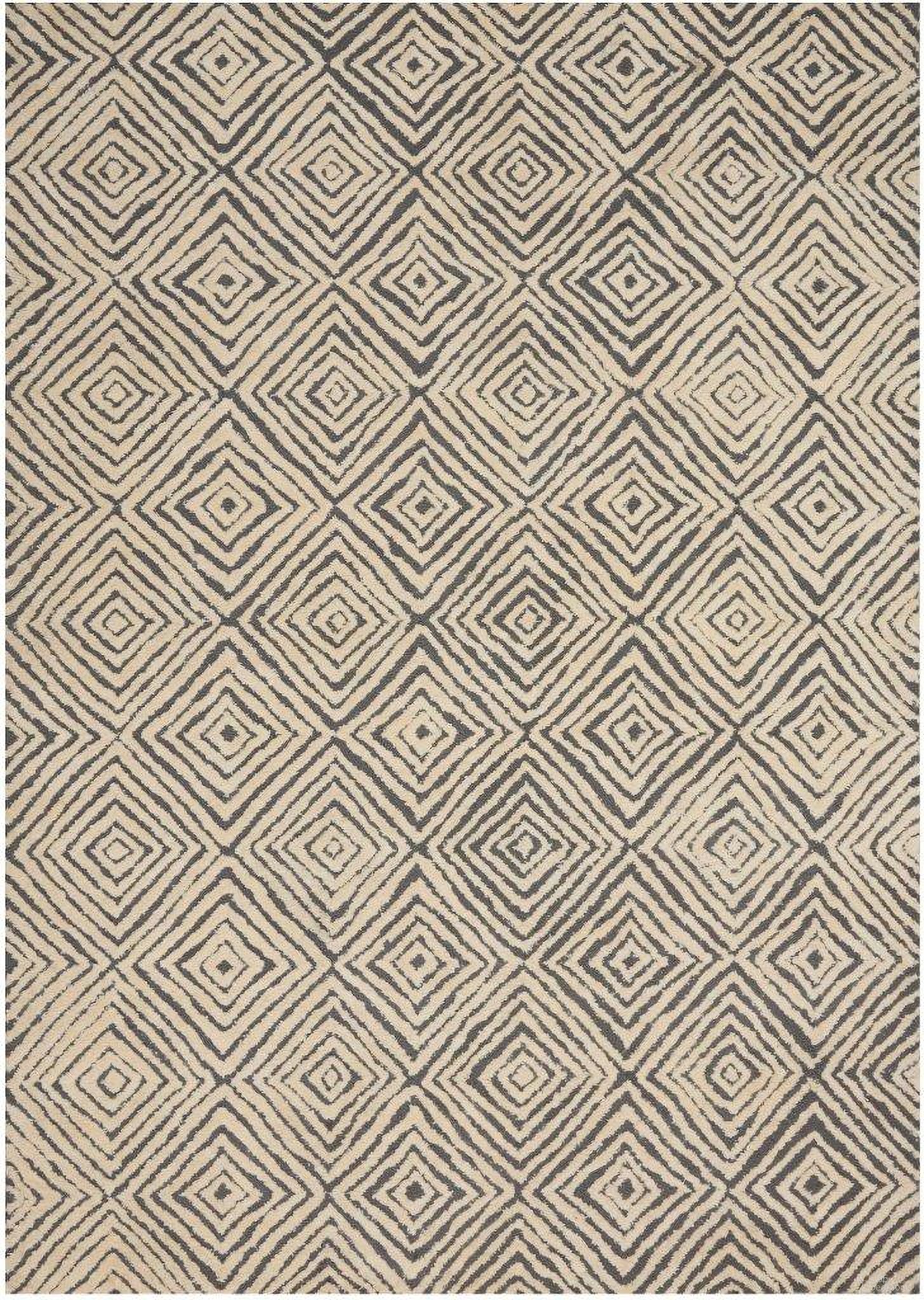 The appearance of Modern Deco Grey and Ivory 4' x 6' Area Rug designed by Nourison in the transitional interior design. This grey and ivory piece of furniture  was selected by 1StopBedrooms from Modern Deco Collection to add a touch of cosiness and style into your home. Sku: 99446402035. Material: Polyester.