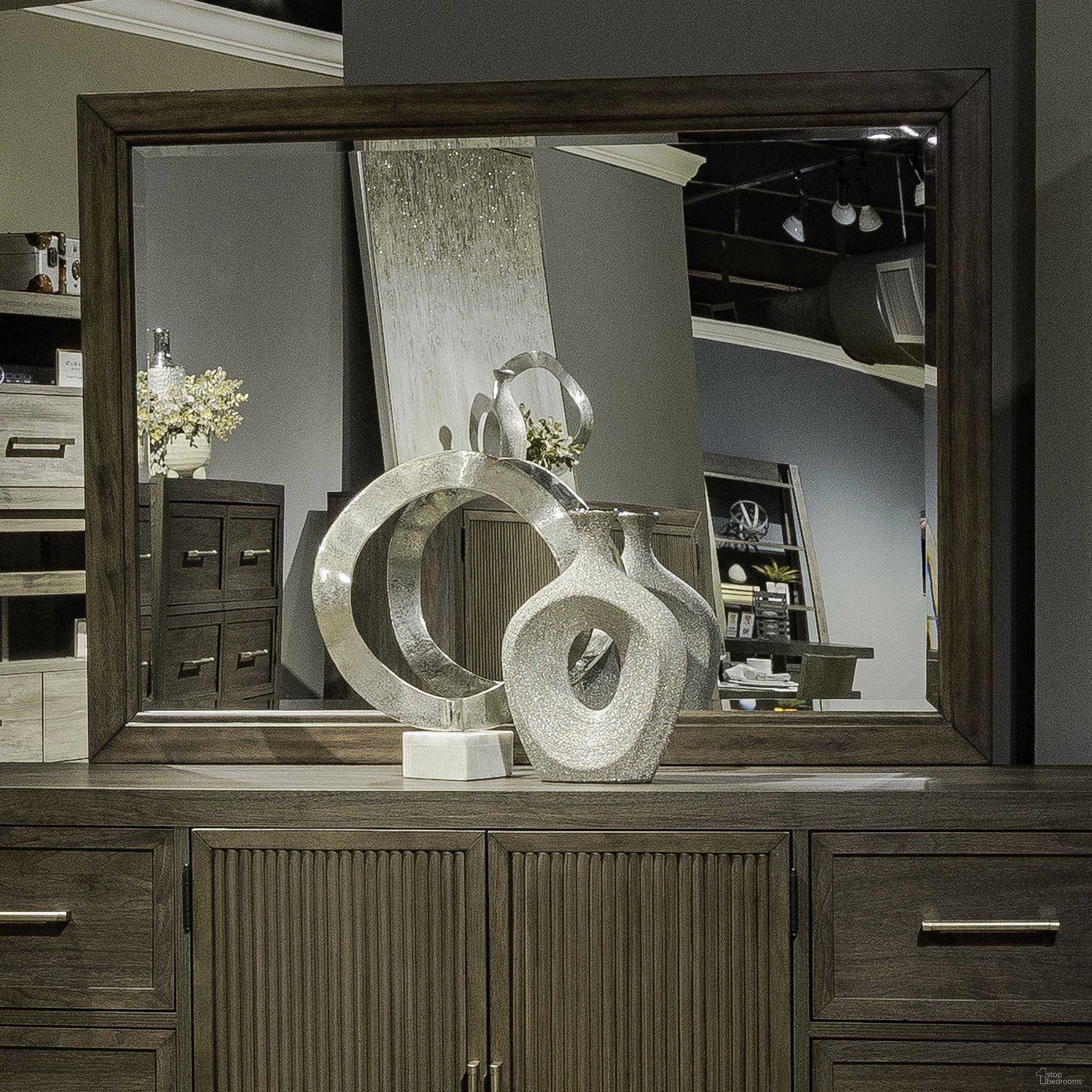 The appearance of Modern Edge Landscape Mirror In Brown designed by Liberty in the modern / contemporary interior design. This brown piece of furniture  was selected by 1StopBedrooms from Modern Edge Collection to add a touch of cosiness and style into your home. Sku: 313-BR51. Material: Solid Rubberwood.