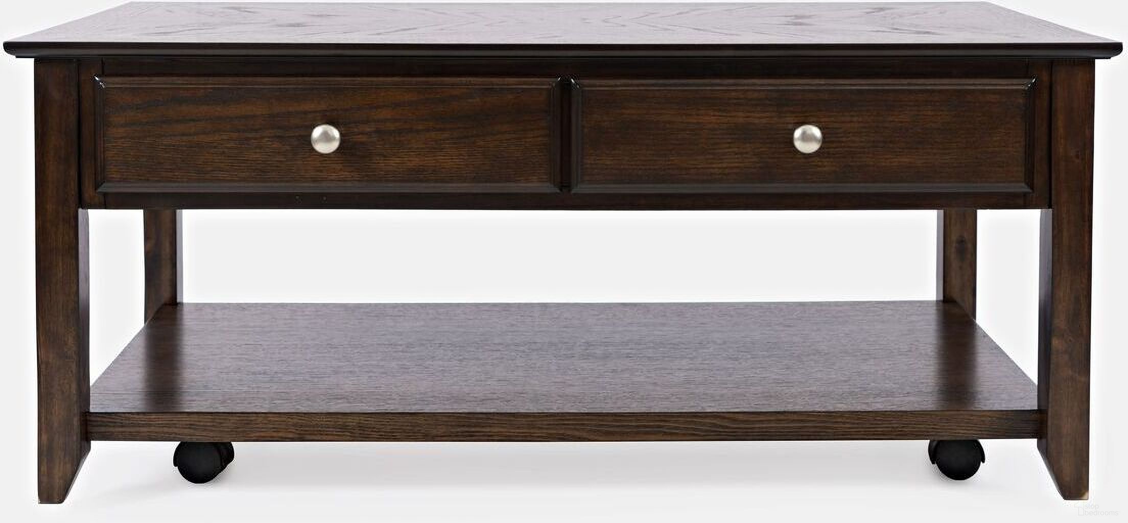 The appearance of Modern 44 Inch 4 Drawer Coffee Table In Espresso Brown designed by Jofran in the transitional interior design. This espresso brown piece of furniture was selected by 1StopBedrooms from Modern Espresso Collection to add a touch of cosiness and style into your home. Sku: 1037-1. Material: MDF.