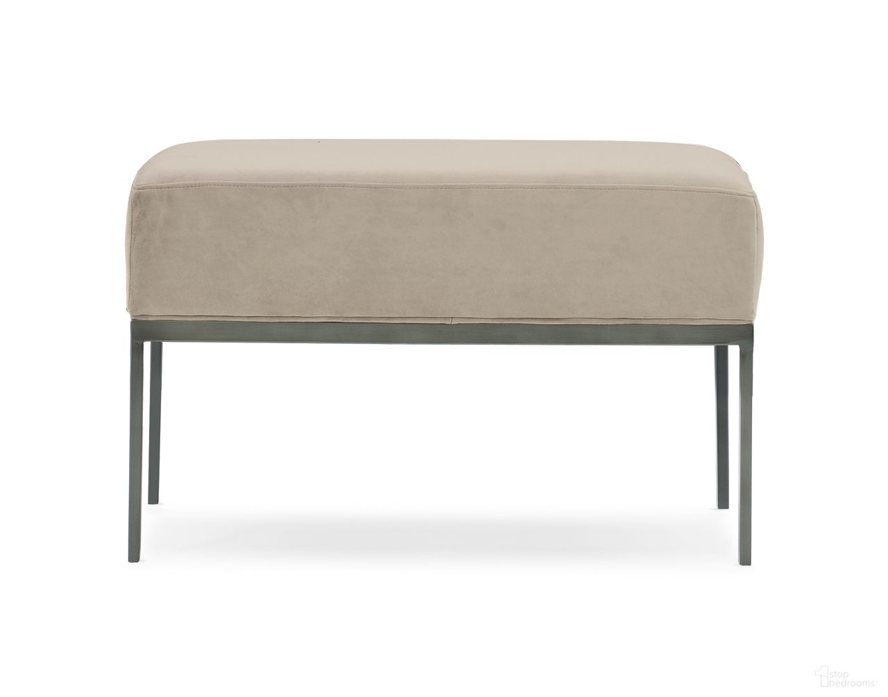 The appearance of Modern Expressions Bed Bench In Zinc designed by Caracole in the modern / contemporary interior design. This zinc piece of furniture  was selected by 1StopBedrooms from Modern Expressions Collection to add a touch of cosiness and style into your home. Sku: M123-420-081. Material: Metal.