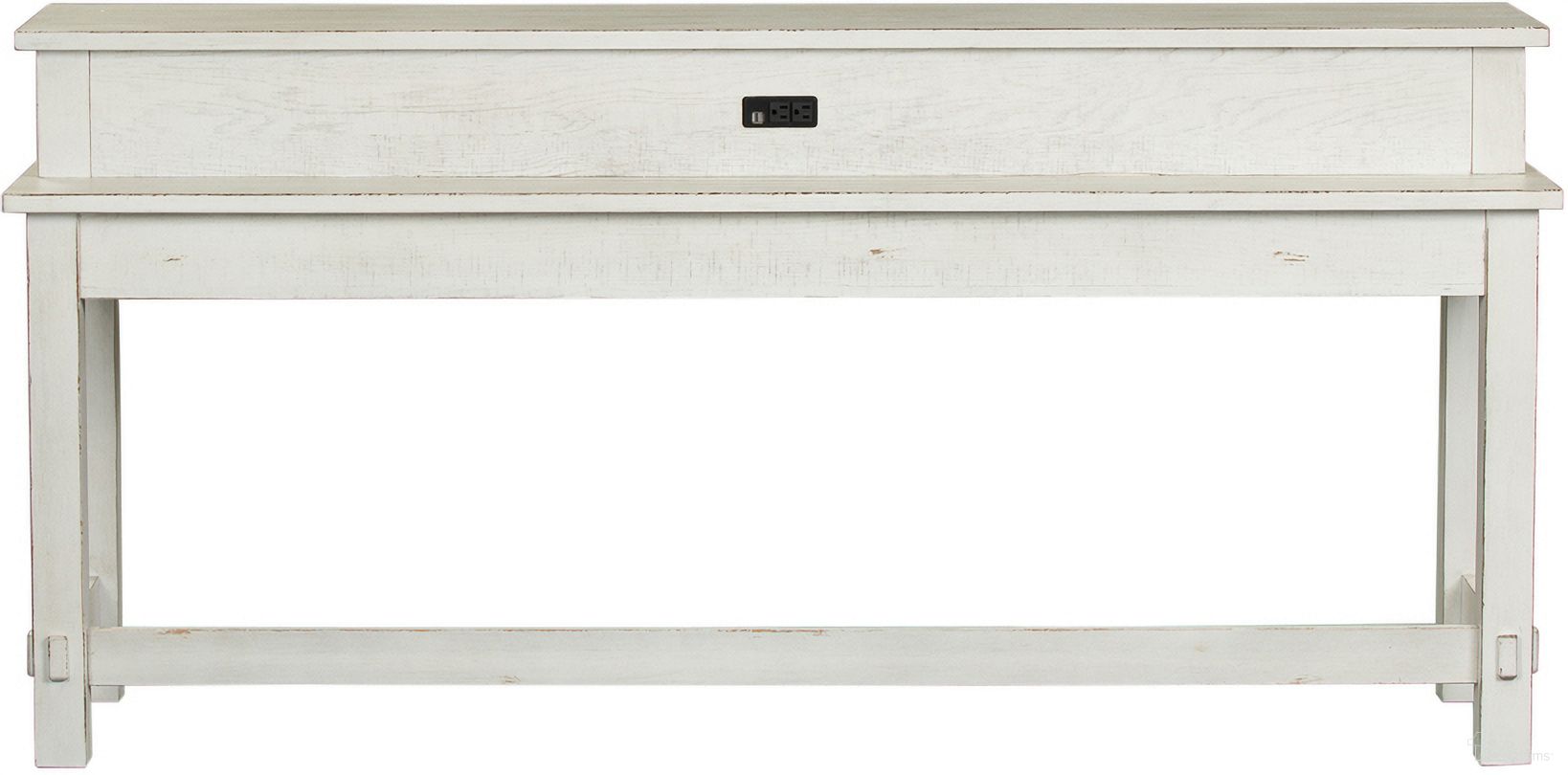 The appearance of Modern Farmhouse Console Bar Table In White designed by Liberty in the country / farmhouse interior design. This white piece of furniture was selected by 1StopBedrooms from Modern Farmhouse Collection to add a touch of cosiness and style into your home. Sku: 406W-OT7837. Material: Poplar.