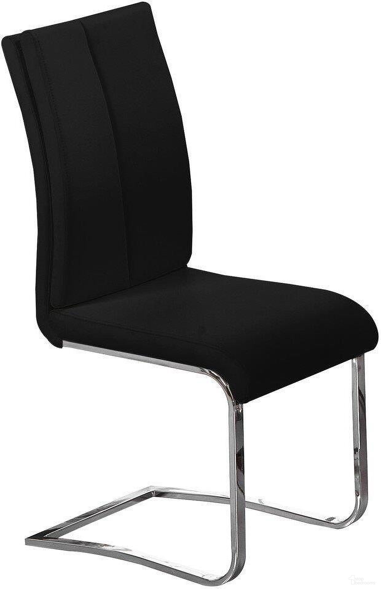The appearance of Modern Faux Leather Dining Side Chair Set of 2 In Black And Chrome designed by Best Master Furniture in the modern / contemporary interior design. This black and chrome piece of furniture  was selected by 1StopBedrooms from  to add a touch of cosiness and style into your home. Sku: BA207BC. Material: Faux Leather. Chair Type: Side Chair.