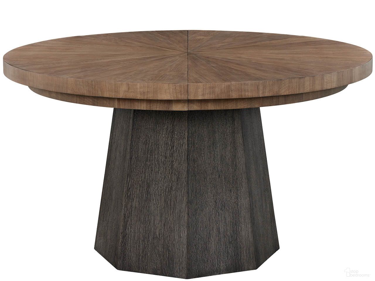Modern Haze Round Dining Table In Brown
