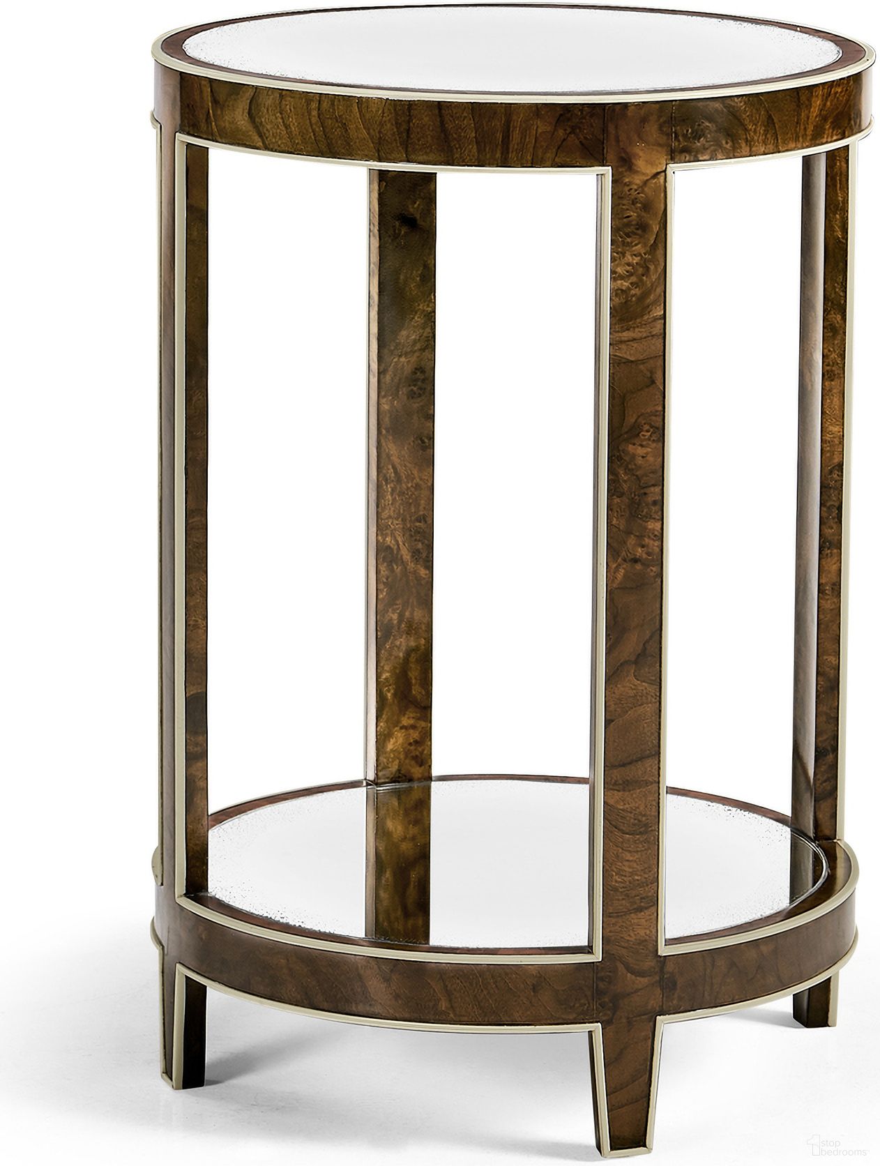 The appearance of Modern Jacques Round End Table In Brown designed by Jonathan Charles in the modern / contemporary interior design. This brown piece of furniture was selected by 1StopBedrooms from Modern Collection to add a touch of cosiness and style into your home. Sku: 007-3-DN1-WBL. Material: Wood.