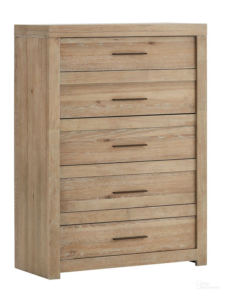 Modern Loft 5 Drawer Chest In Khaki