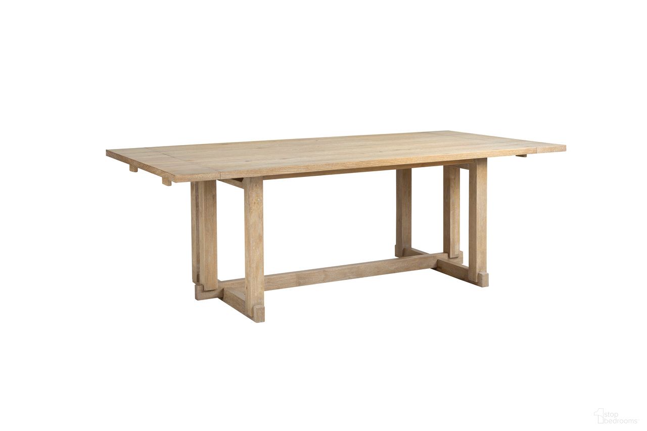 The appearance of Modern Loft Extendable Trestle Dining Table In Khaki designed by Aspenhome in the modern / contemporary interior design. This khaki piece of furniture was selected by 1StopBedrooms from Modern Loft Collection to add a touch of cosiness and style into your home. Sku: IML-6030-KHK-1. Table Base Style: Trestle. Material: Wood. Table Top Shape: Rectangular. Size: 42" x 86".