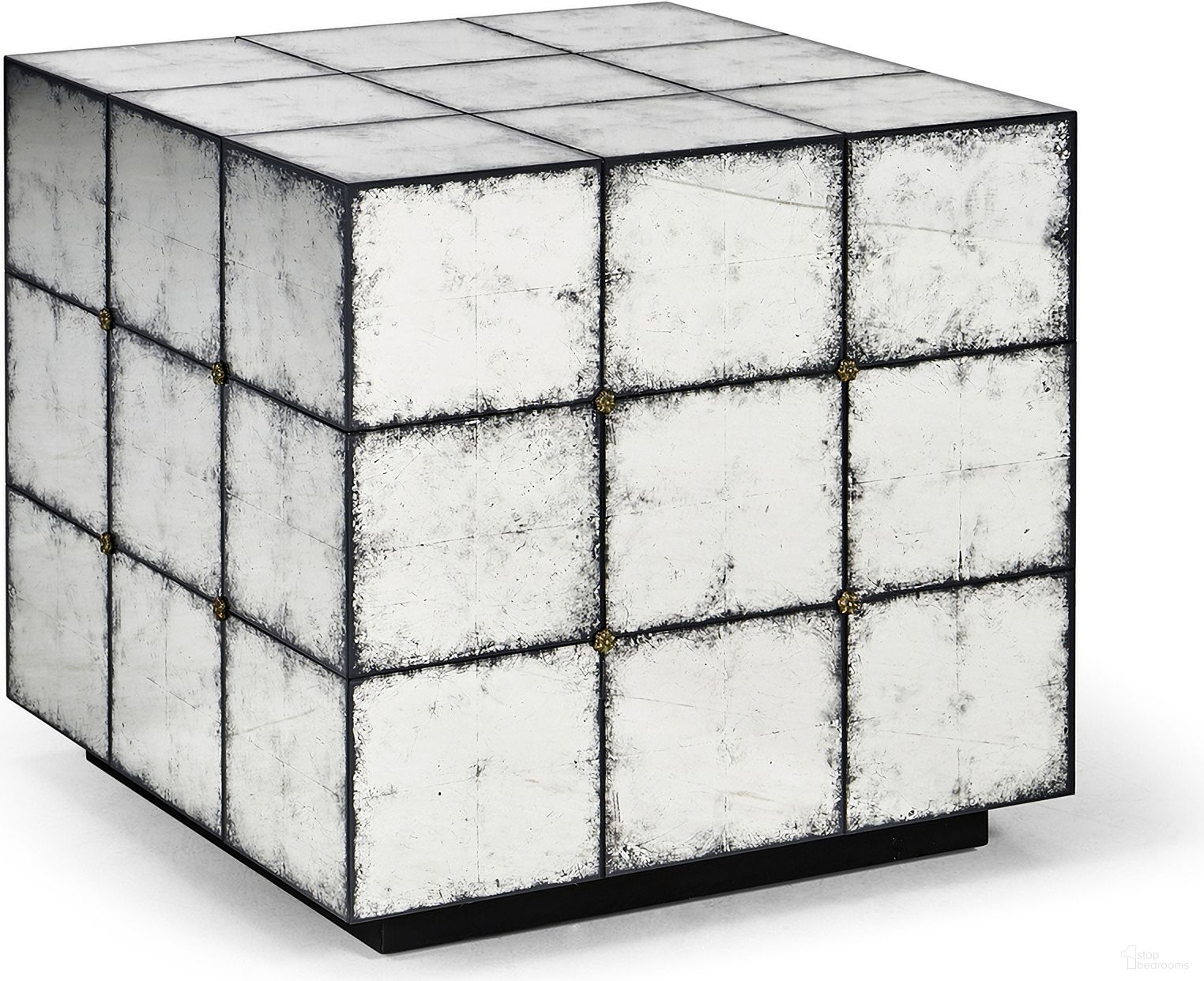 The appearance of Modern Luna Square End Table In Silver designed by Jonathan Charles in the transitional interior design. This silver piece of furniture  was selected by 1StopBedrooms from Modern Collection to add a touch of cosiness and style into your home. Sku: 007-3-BN2-EGL. Material: Wood.