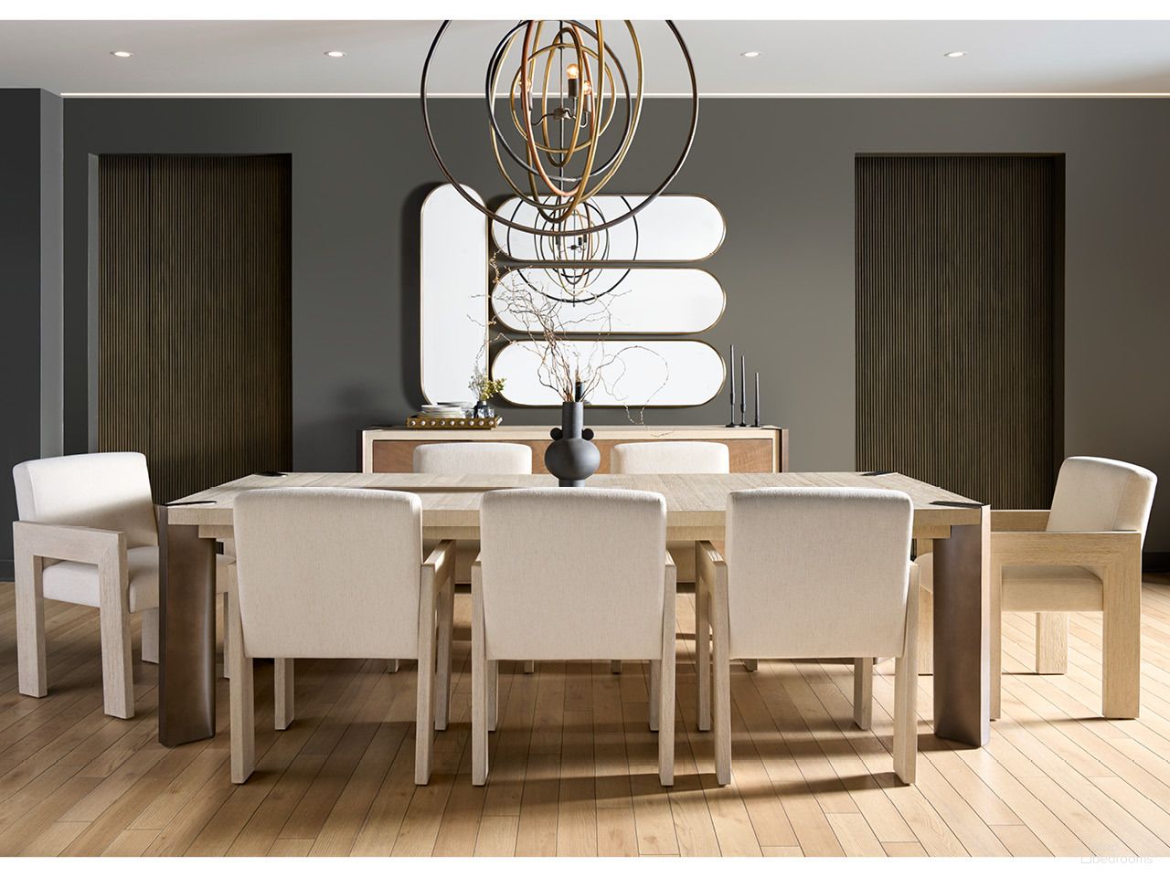 Modern Mist Dining Room Set In Natural