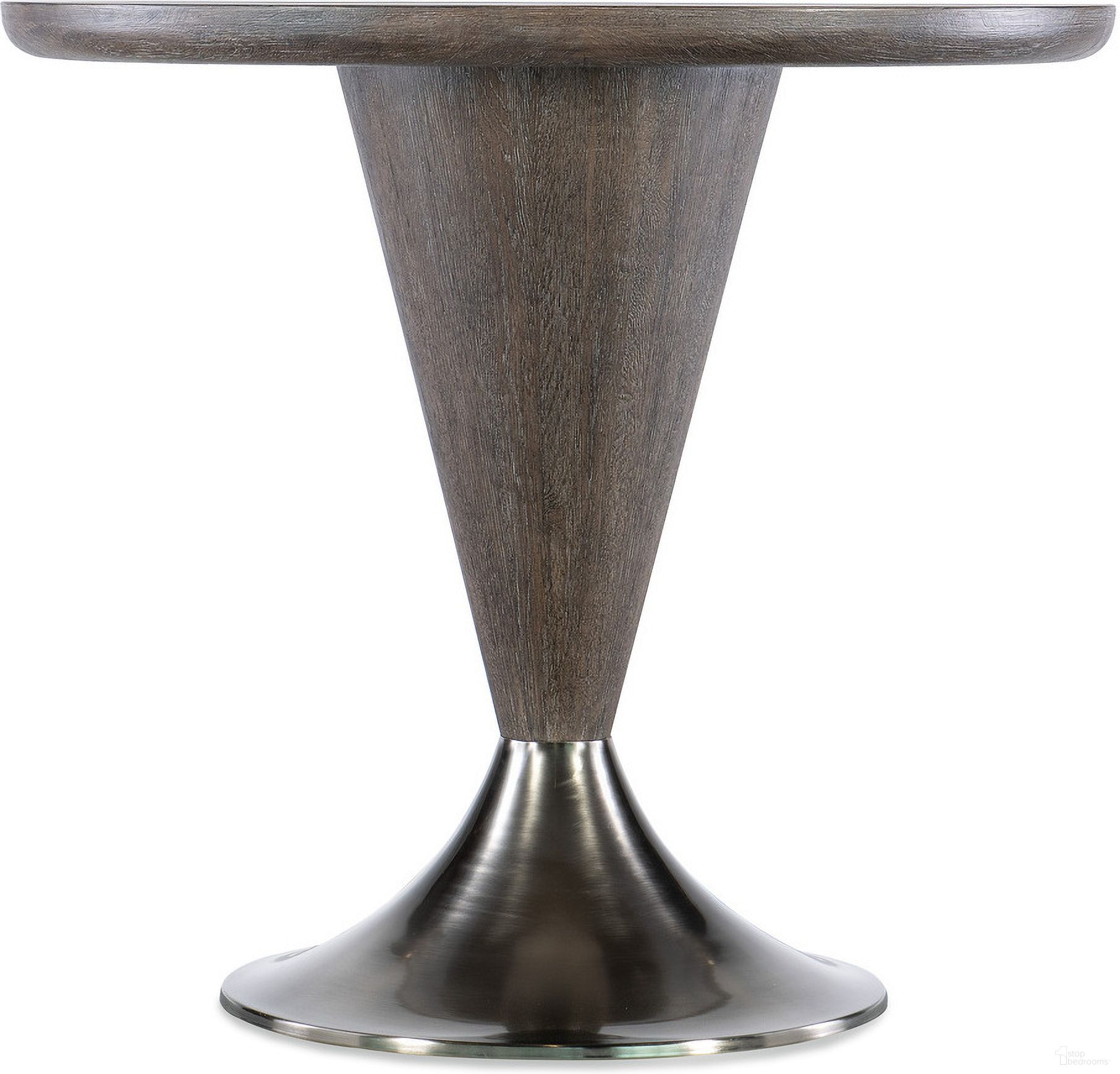 The appearance of Modern Mood Counter Height Table In Dark Wood designed by Hooker in the modern / contemporary interior design. This dark wood piece of furniture was selected by 1StopBedrooms from Modern Mood Collection to add a touch of cosiness and style into your home. Sku: 6850-75202B-89;6850-75202T-89. Table Base Style: Pedestal. Table Top Shape: Round. Size: 40". Material: Oak Veneer.