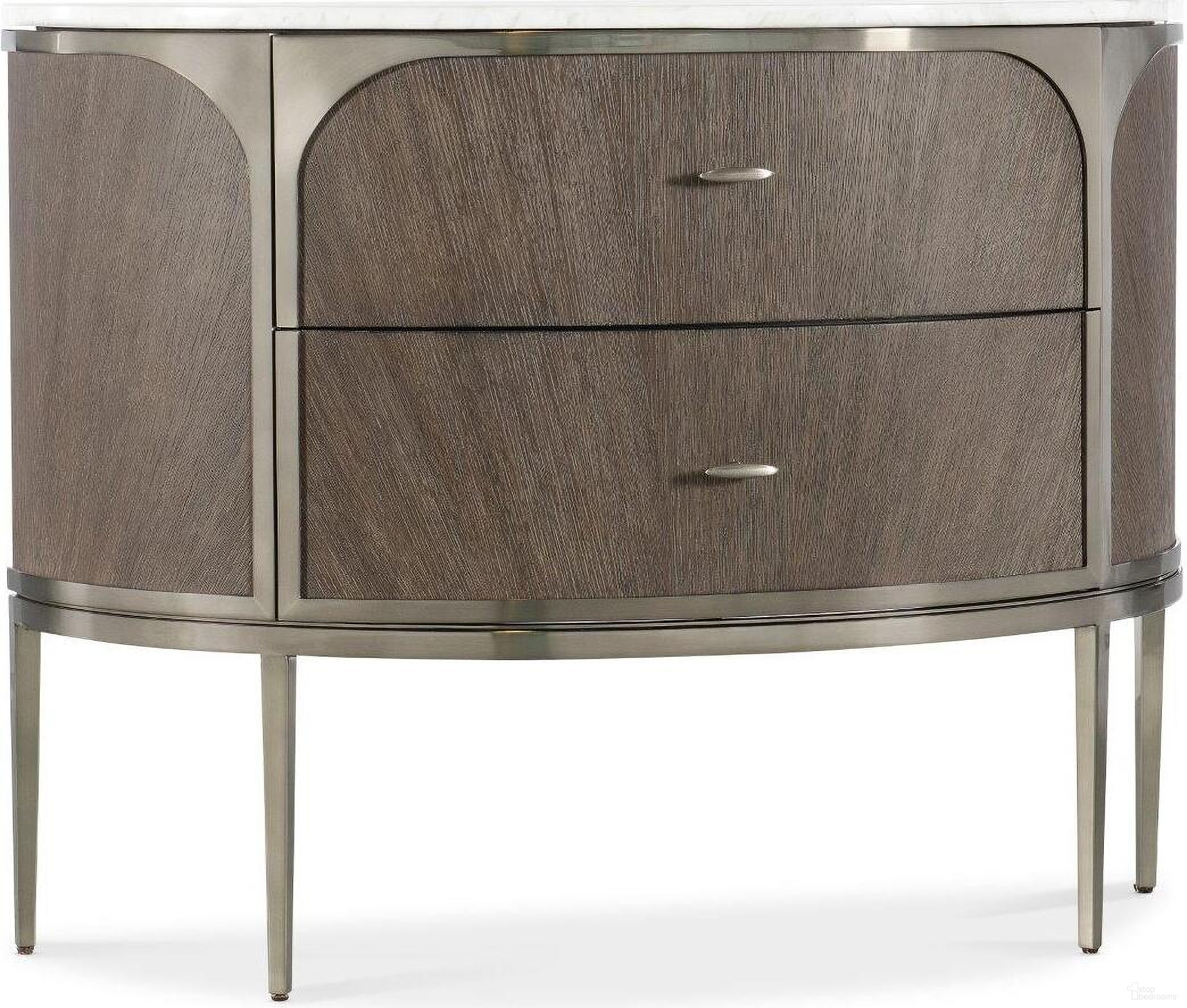 Modern Mood 42 Inch Two Drawer Nightstand In Dark Wood