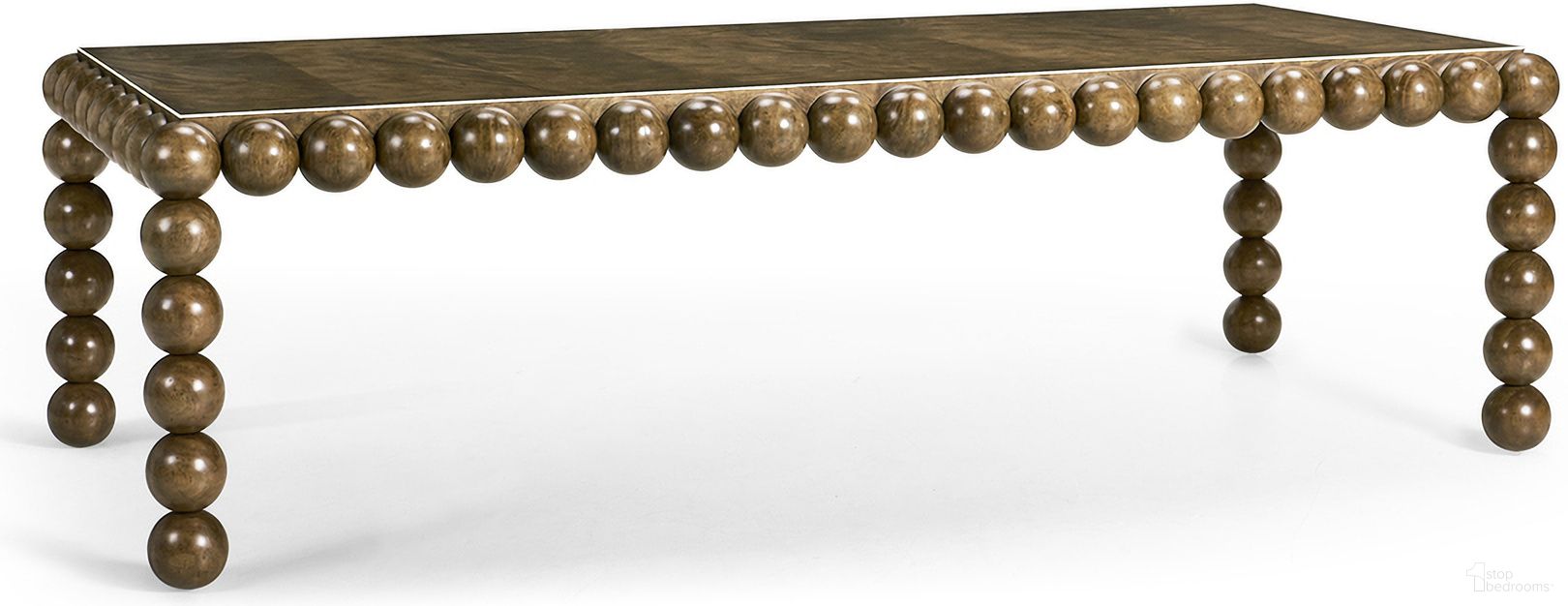 The appearance of Modern Orb Rectangular Dining Table In Brown designed by Jonathan Charles in the modern / contemporary interior design. This brown piece of furniture was selected by 1StopBedrooms from Modern Collection to add a touch of cosiness and style into your home. Sku: 007-2-A60-MBM. Table Base Style: Legs. Material: Wood. Table Top Shape: Rectangular. Size: 44" x 104".