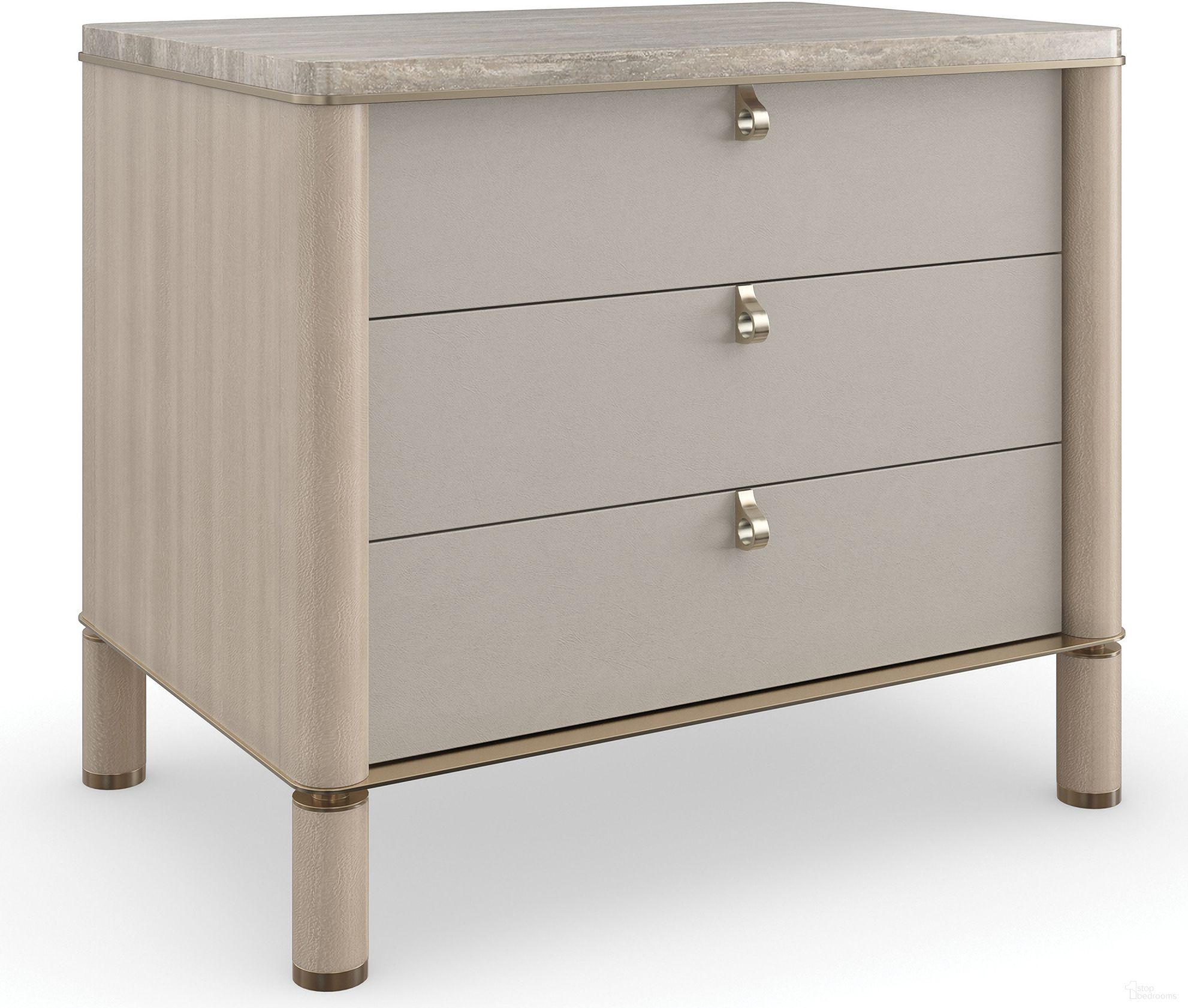 The appearance of Modern Principles Balance Drawer Nightstand In Bronze designed by Caracole in the modern / contemporary interior design. This bronze piece of furniture was selected by 1StopBedrooms from Modern Principles Collection to add a touch of cosiness and style into your home. Sku: M143-022-062. Material: Wood.