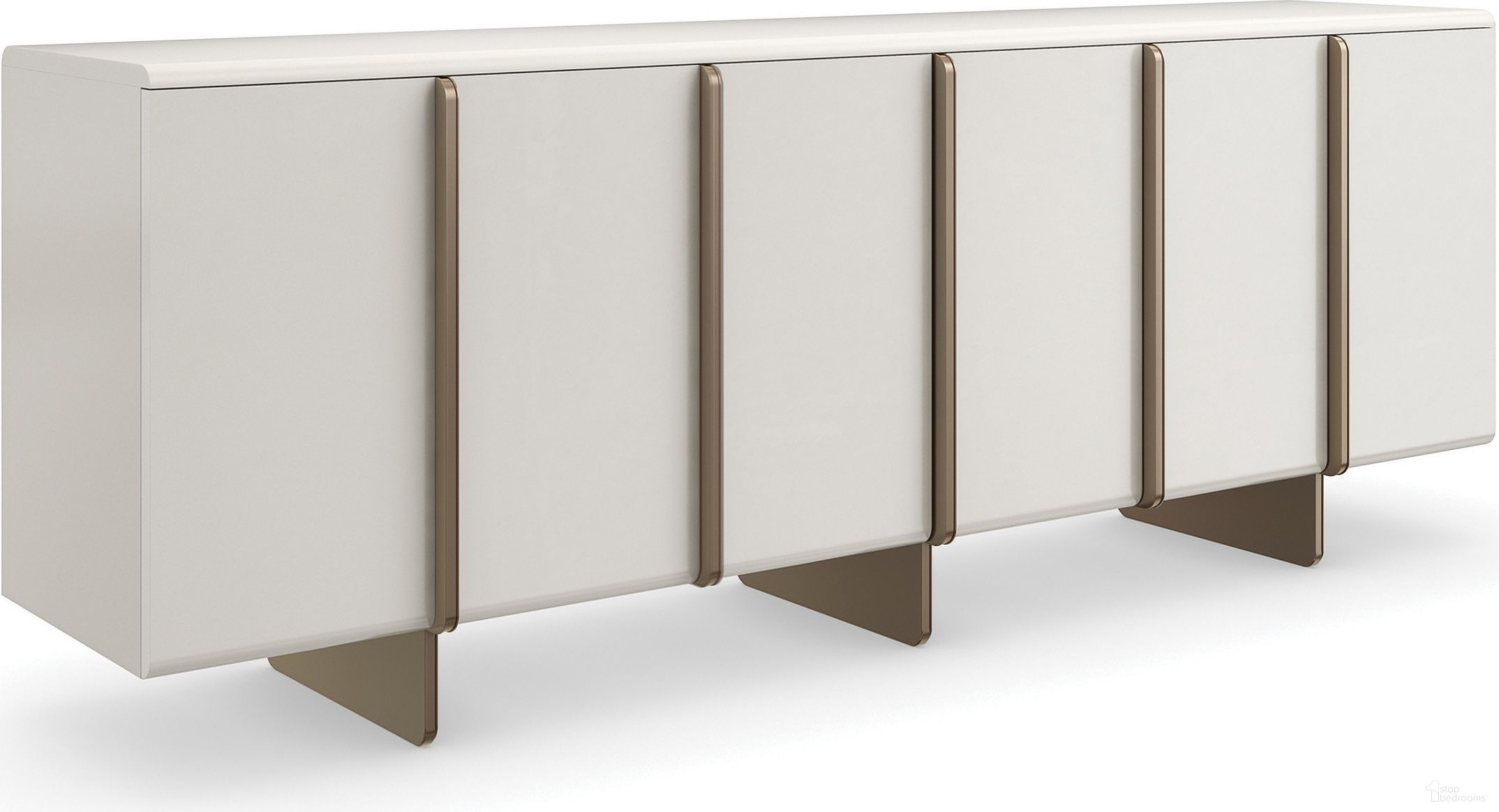 The appearance of Modern Principles Emphasis Credenza In White designed by Caracole in the modern / contemporary interior design. This white piece of furniture was selected by 1StopBedrooms from Modern Principles Collection to add a touch of cosiness and style into your home. Sku: M142-022-212. Material: Wood.