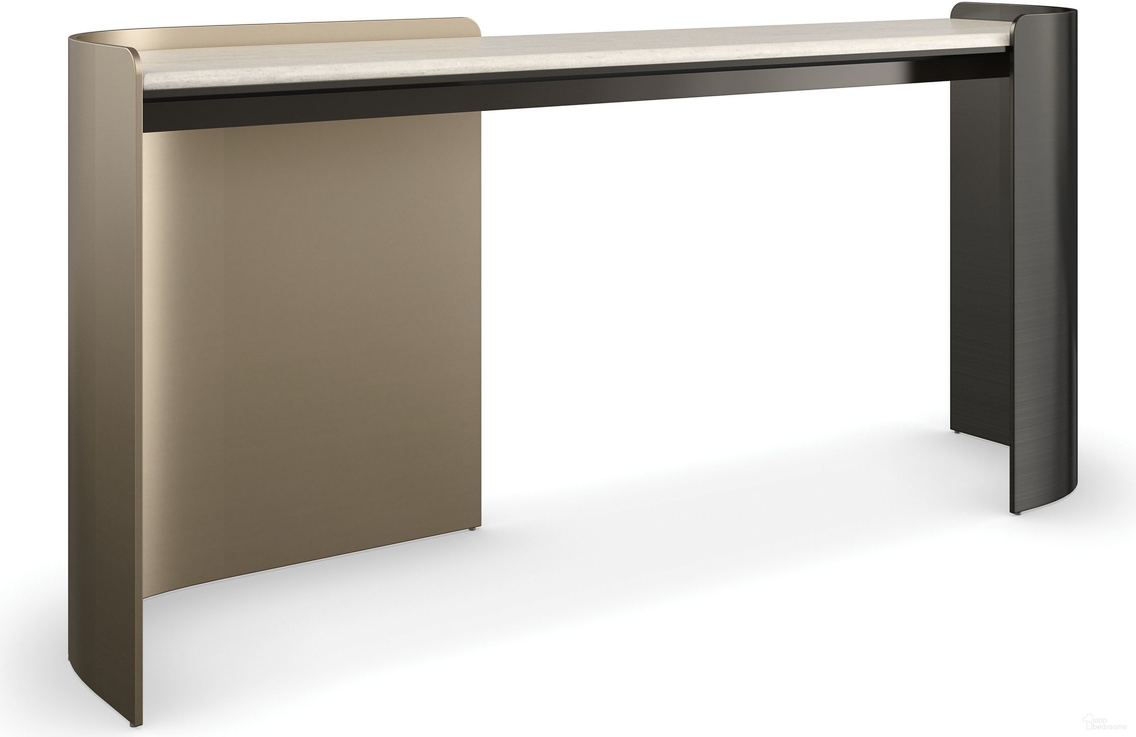 Modern Principles Movement Console Desk In Chocolate