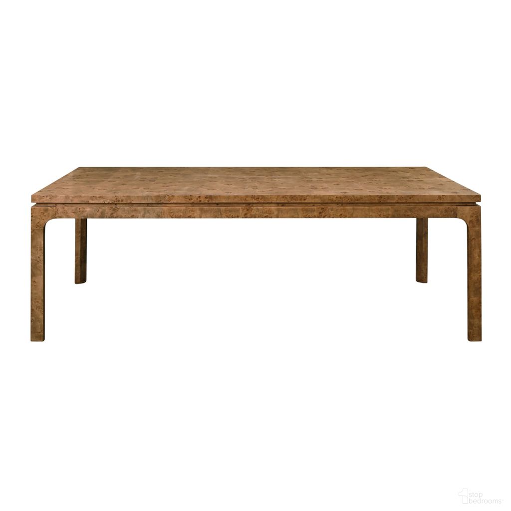The appearance of Modern Rectangular Dining Table In Brown designed by Worlds Away in the modern / contemporary interior design. This dark brown piece of furniture  was selected by 1StopBedrooms from  to add a touch of cosiness and style into your home. Sku: ADAMS DBW. Table Base Style: Legs. Table Top Shape: Rectangular. Size: 42" x 86". Material: Solid Wood.