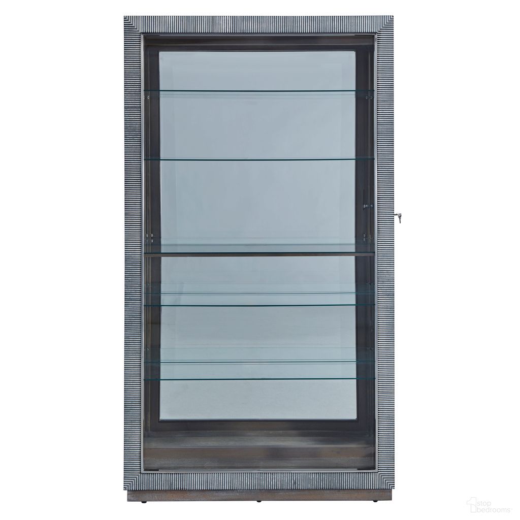 The appearance of Modern Sliding Door Curio Cabinet In Brown designed by Pulaski in the traditional interior design. This brown piece of furniture  was selected by 1StopBedrooms from Accents Collection to add a touch of cosiness and style into your home. Sku: P021793. Material: Oak Veneer.