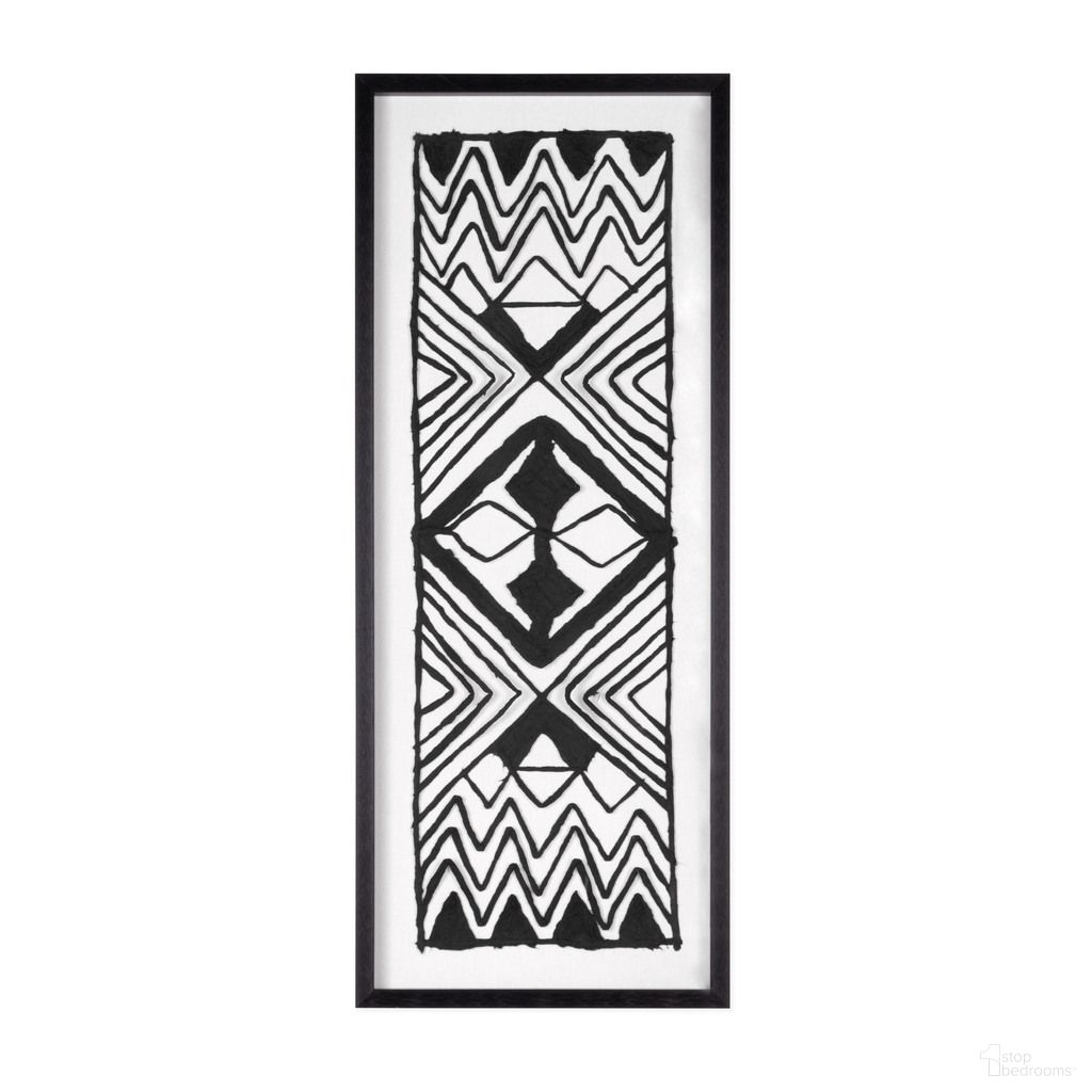 Modern Tribal Shadow Box In Black and White