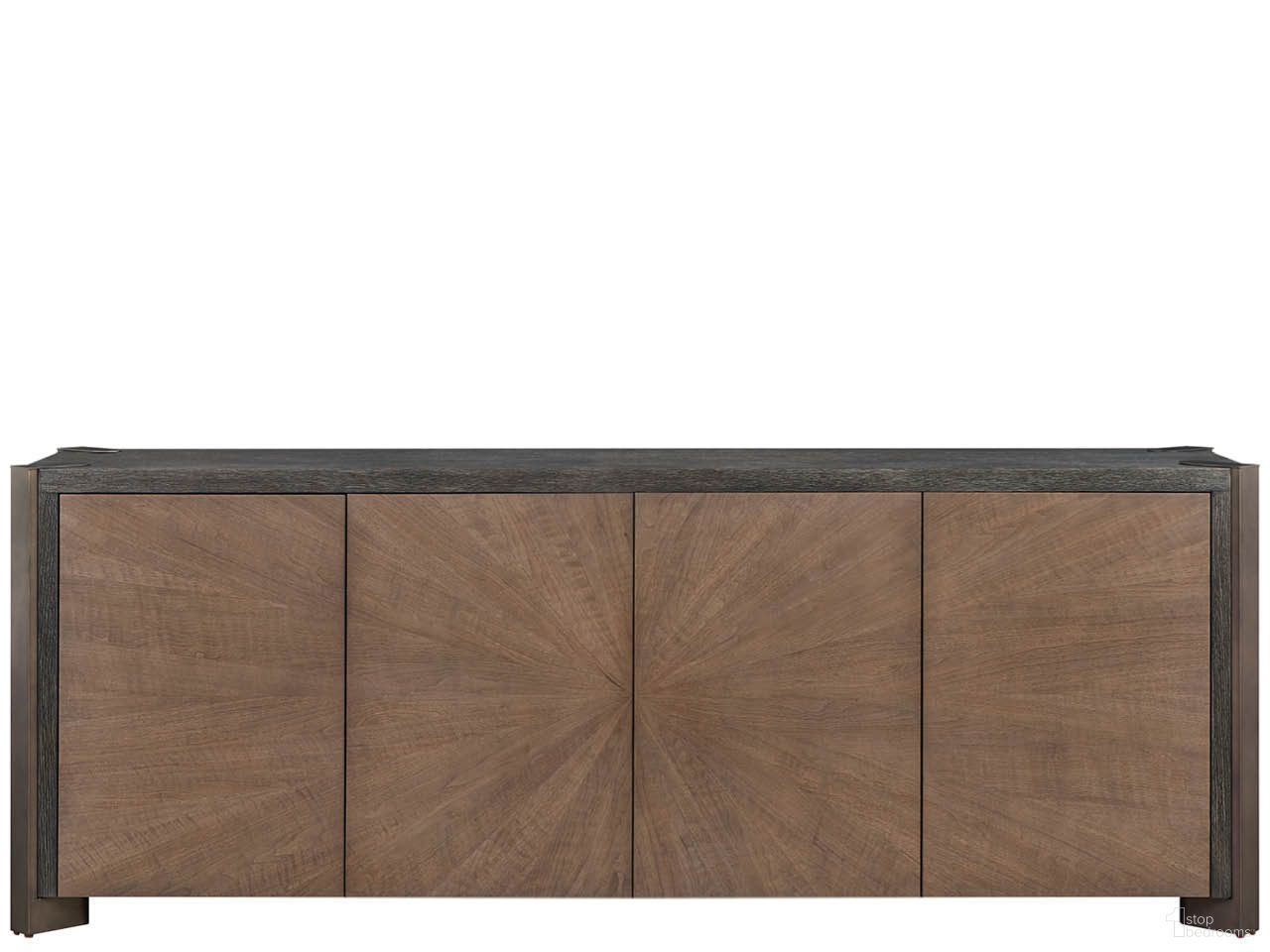 Modern Veil Credenza In Brown