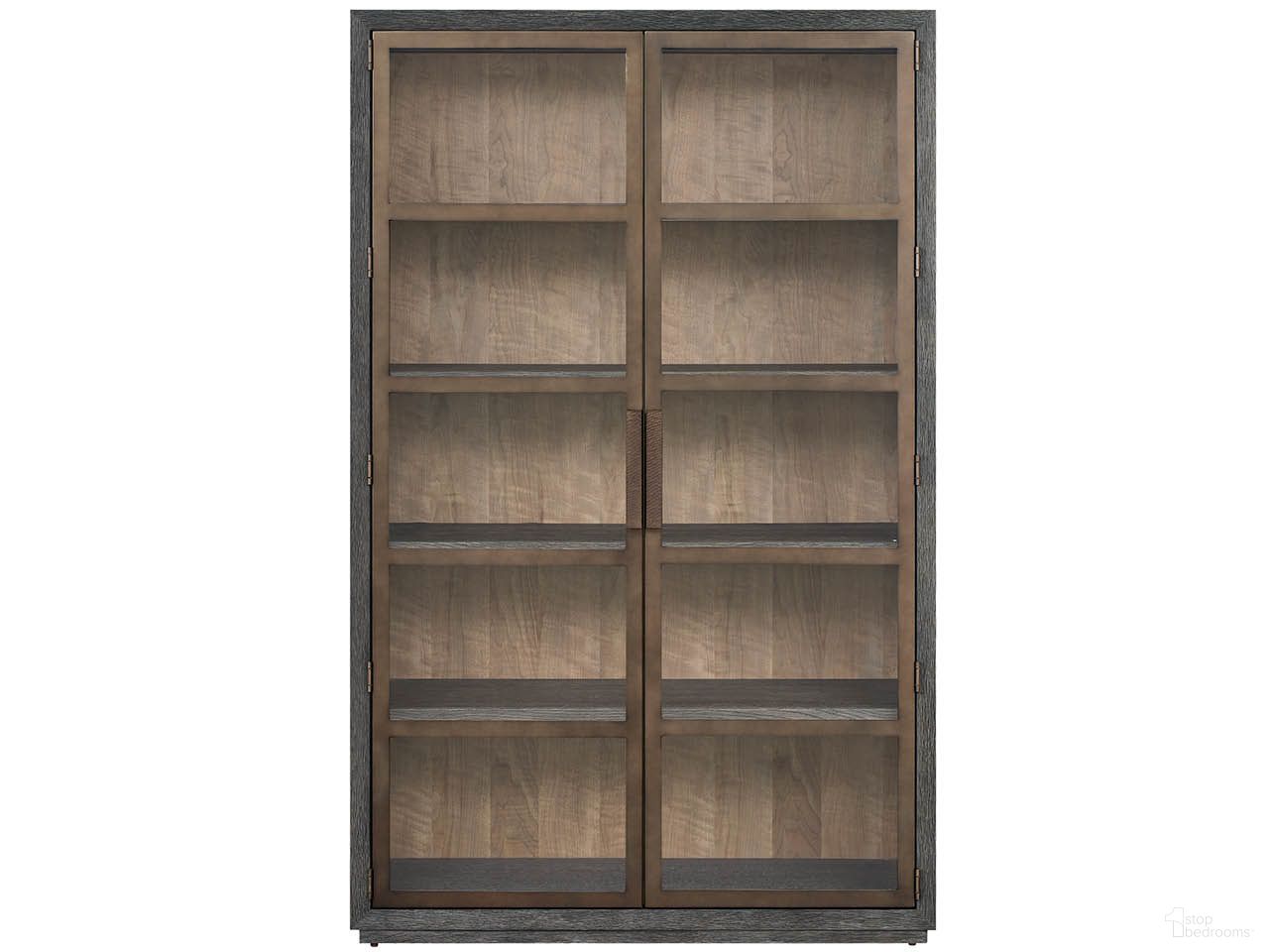 Modern Veil Display Cabinet In Brown