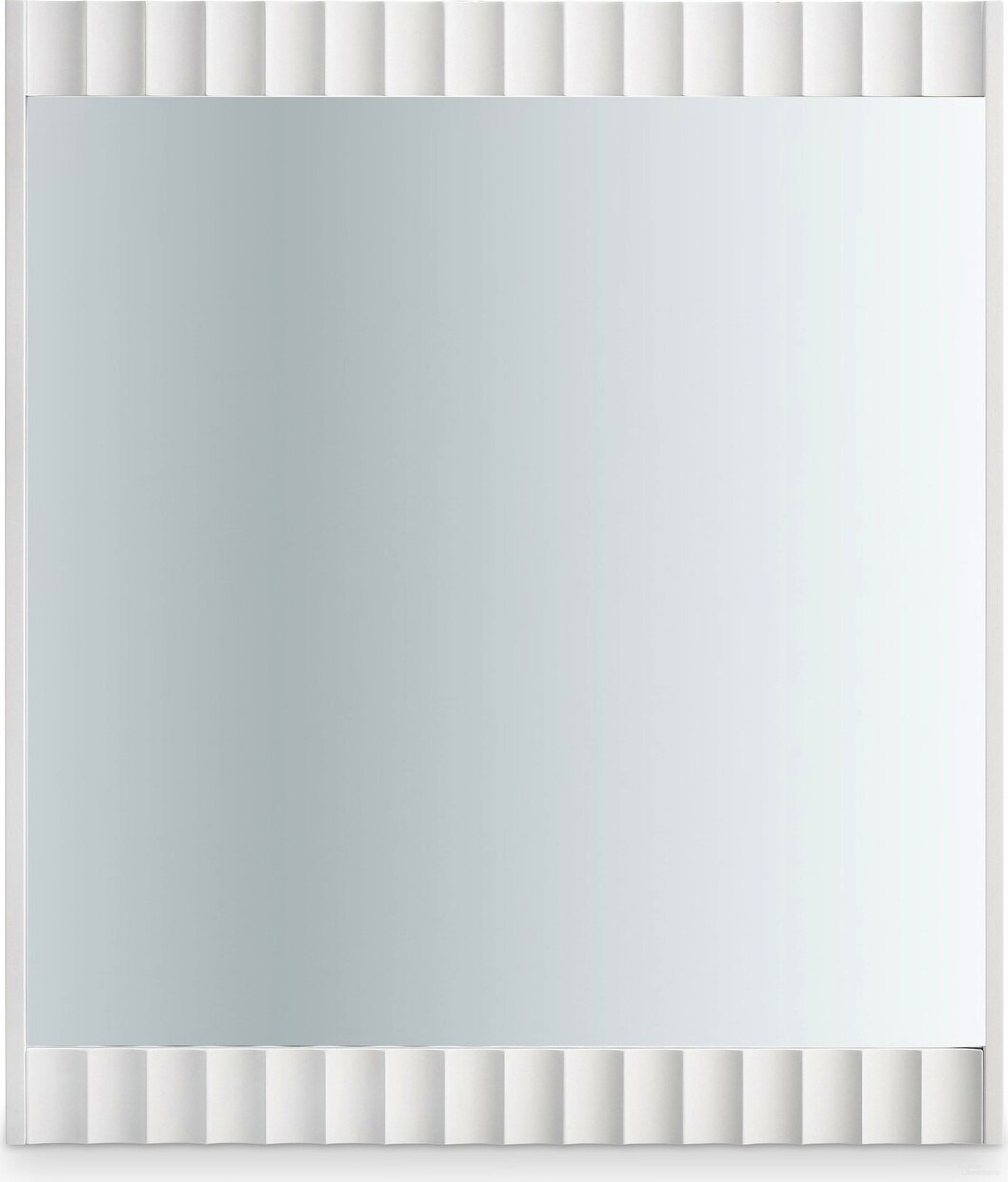 The appearance of Modernist Mirror In White designed by Meridian in the modern / contemporary interior design. This white piece of furniture was selected by 1StopBedrooms from Modernist Collection to add a touch of cosiness and style into your home. Sku: 801White-M. Material: Wood.
