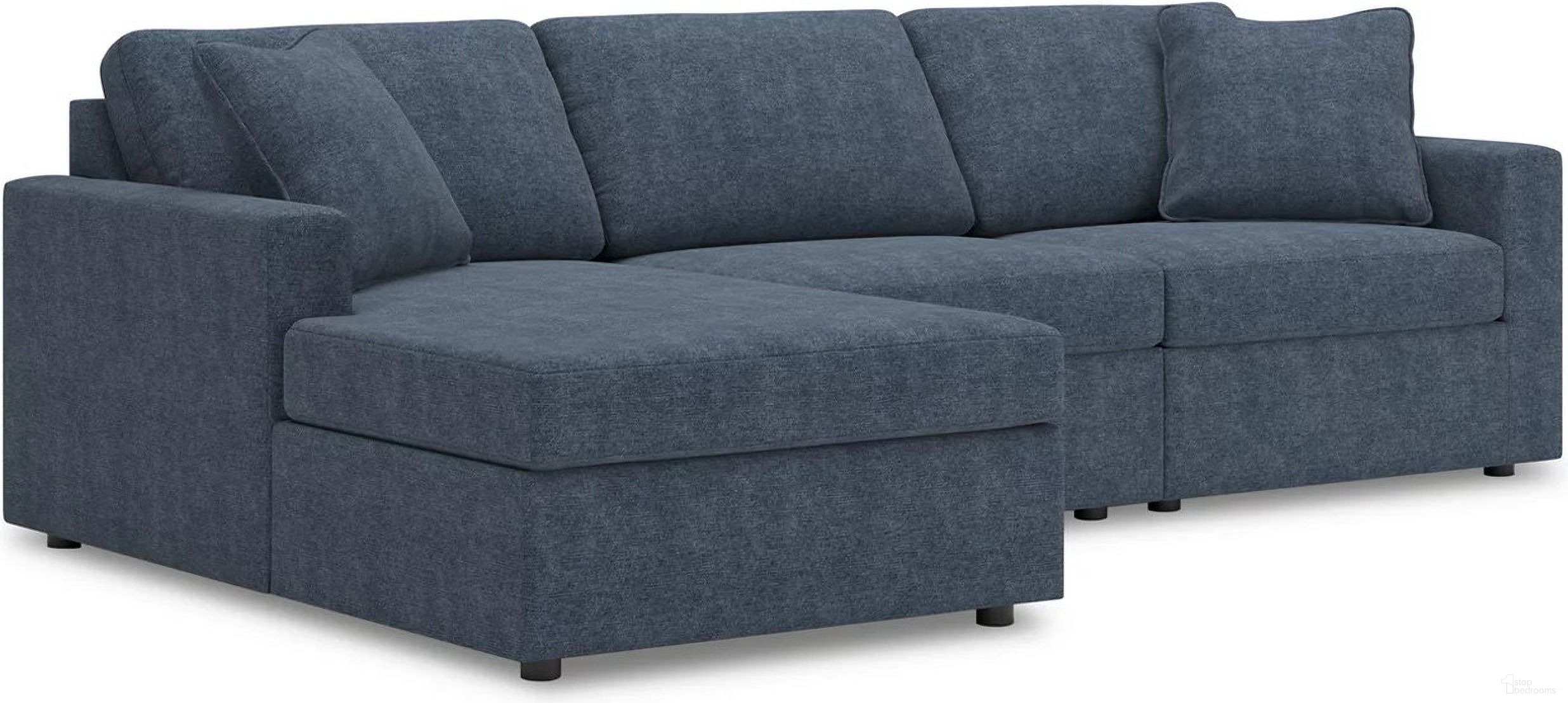 The appearance of Modmax 3-Piece LAF Sectional with Chaise In Ink designed by Signature Design by Ashley in the modern / contemporary interior design. This ink piece of furniture  was selected by 1StopBedrooms from Modmax Collection to add a touch of cosiness and style into your home. Sku: 9212116;9212146;9212165. Material: Polyester. Layout: L-Shape. Orientation: LAF.