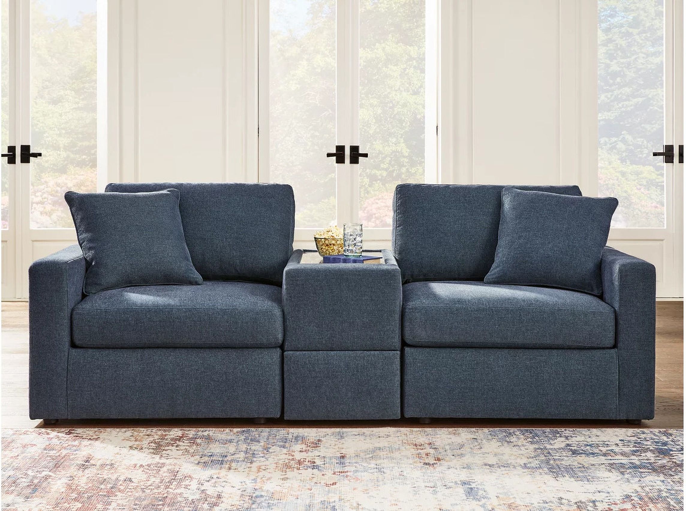 The appearance of Modmax 3-Piece Sectional In Ink designed by Signature Design by Ashley in the modern / contemporary interior design. This ink piece of furniture was selected by 1StopBedrooms from Modmax Collection to add a touch of cosiness and style into your home. Sku: 9210164;9210157;9210165. Material: Performance Fabric. Layout: Modular.