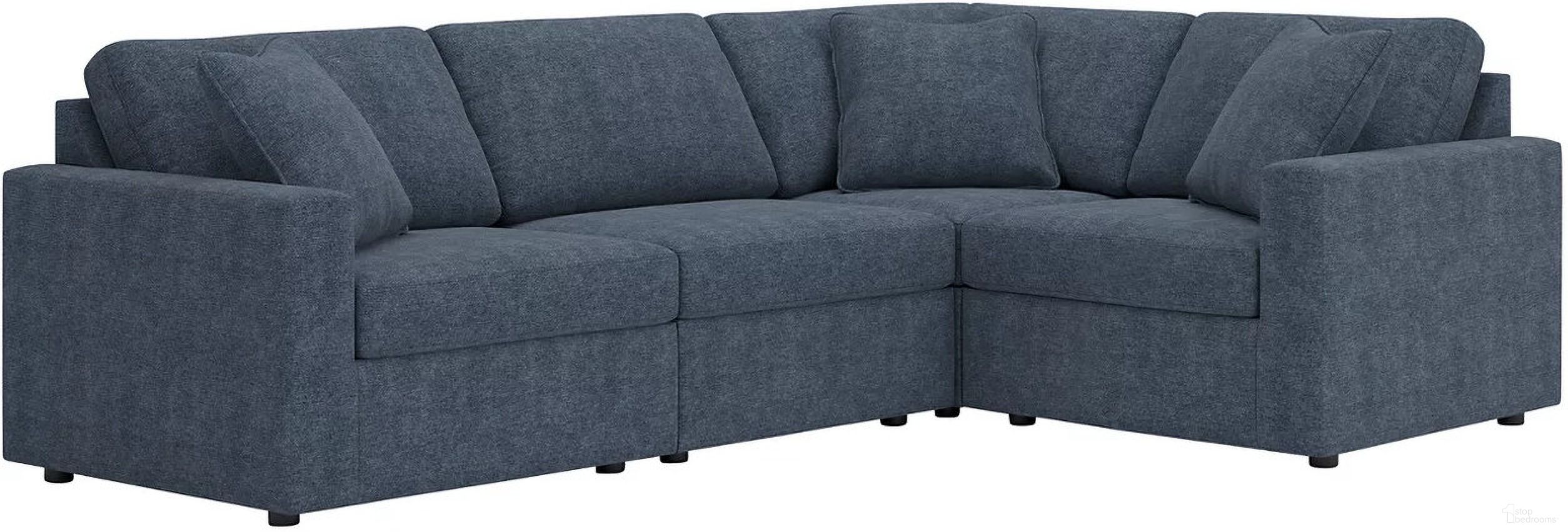 The appearance of Modmax 4-Piece Sectional In Ink designed by Signature Design by Ashley in the modern / contemporary interior design. This ink piece of furniture  was selected by 1StopBedrooms from Modmax Collection to add a touch of cosiness and style into your home. Sku: 9212146;9212164;9212165;9212177. Material: Polyester. Layout: L-Shape.