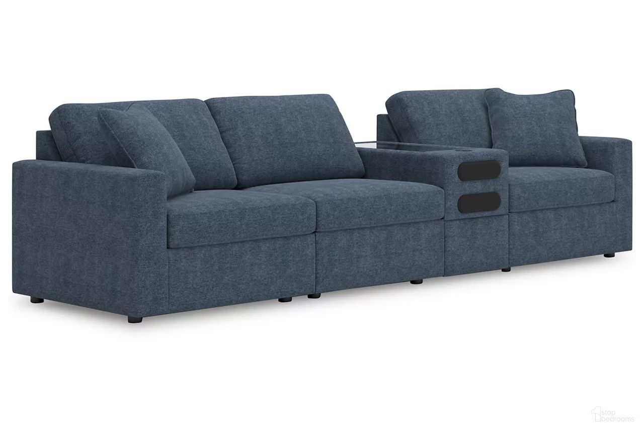 The appearance of Modmax 4-Piece Sectional In Ink designed by Signature Design by Ashley in the modern / contemporary interior design. This ink piece of furniture was selected by 1StopBedrooms from Modmax Collection to add a touch of cosiness and style into your home. Sku: 9212164;9212146;9212127;9212165. Material: Performance Fabric. Layout: Modular.